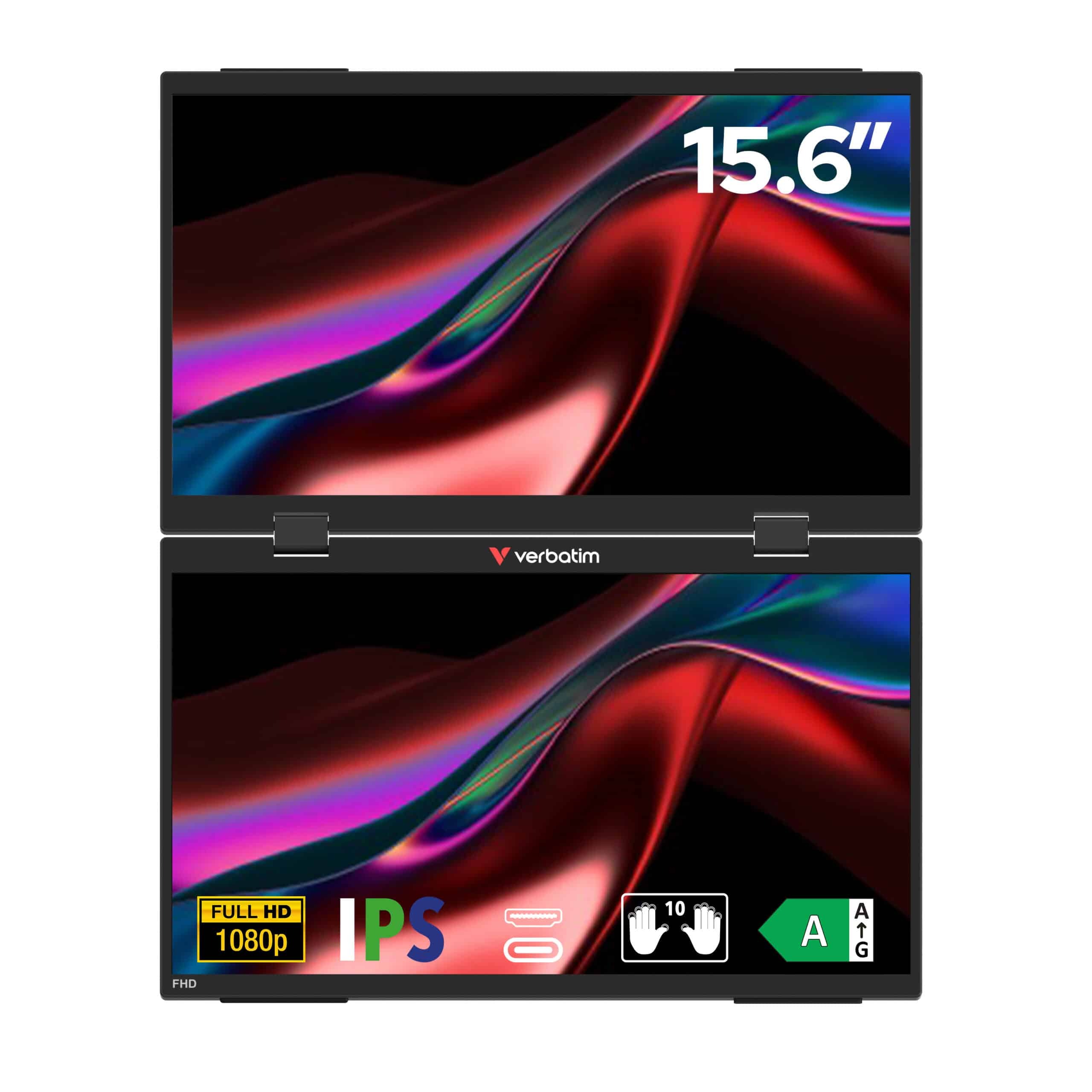 Verbatim 15.6" 1080p 便攜式雙螢幕顯示器 32408