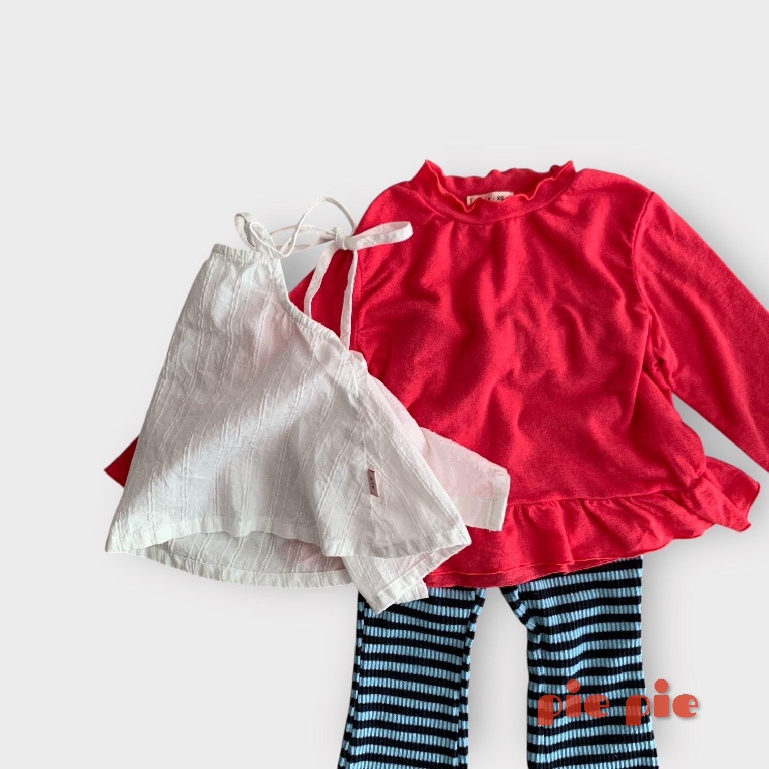 輕柔捲邊上衣-Red