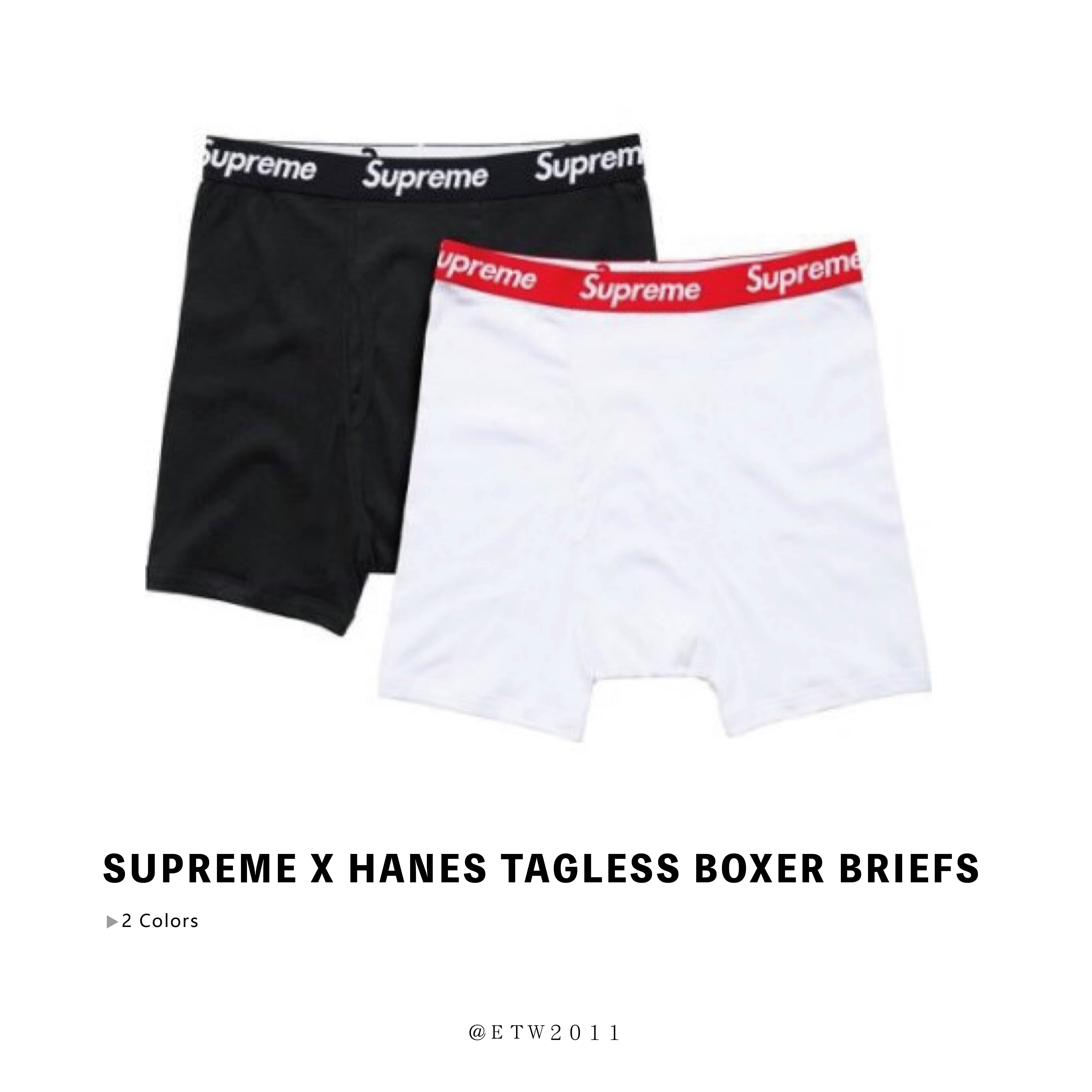 ☆ETW☆【EASY TO WEAR】 Supreme x Hanes Tagless Tee 內褲 素T 襪子 現貨 單件