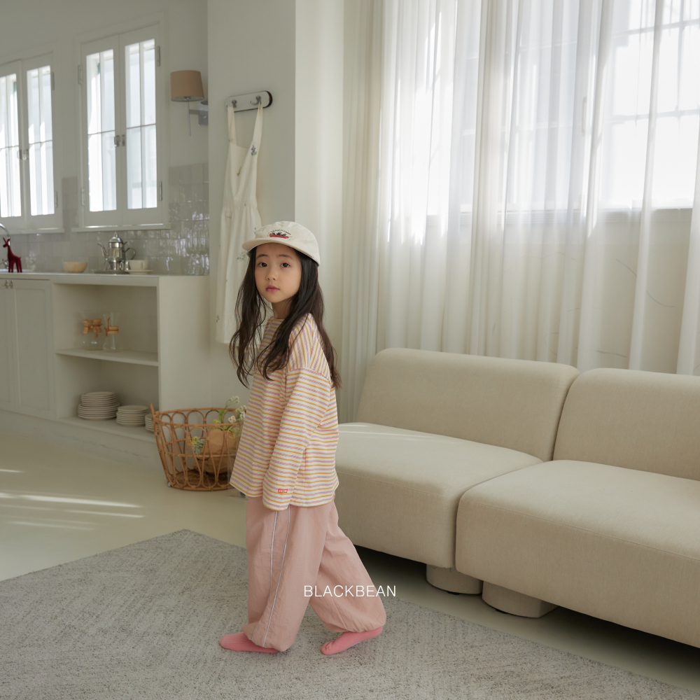 90-120 雙色橫紋長上衣 2色