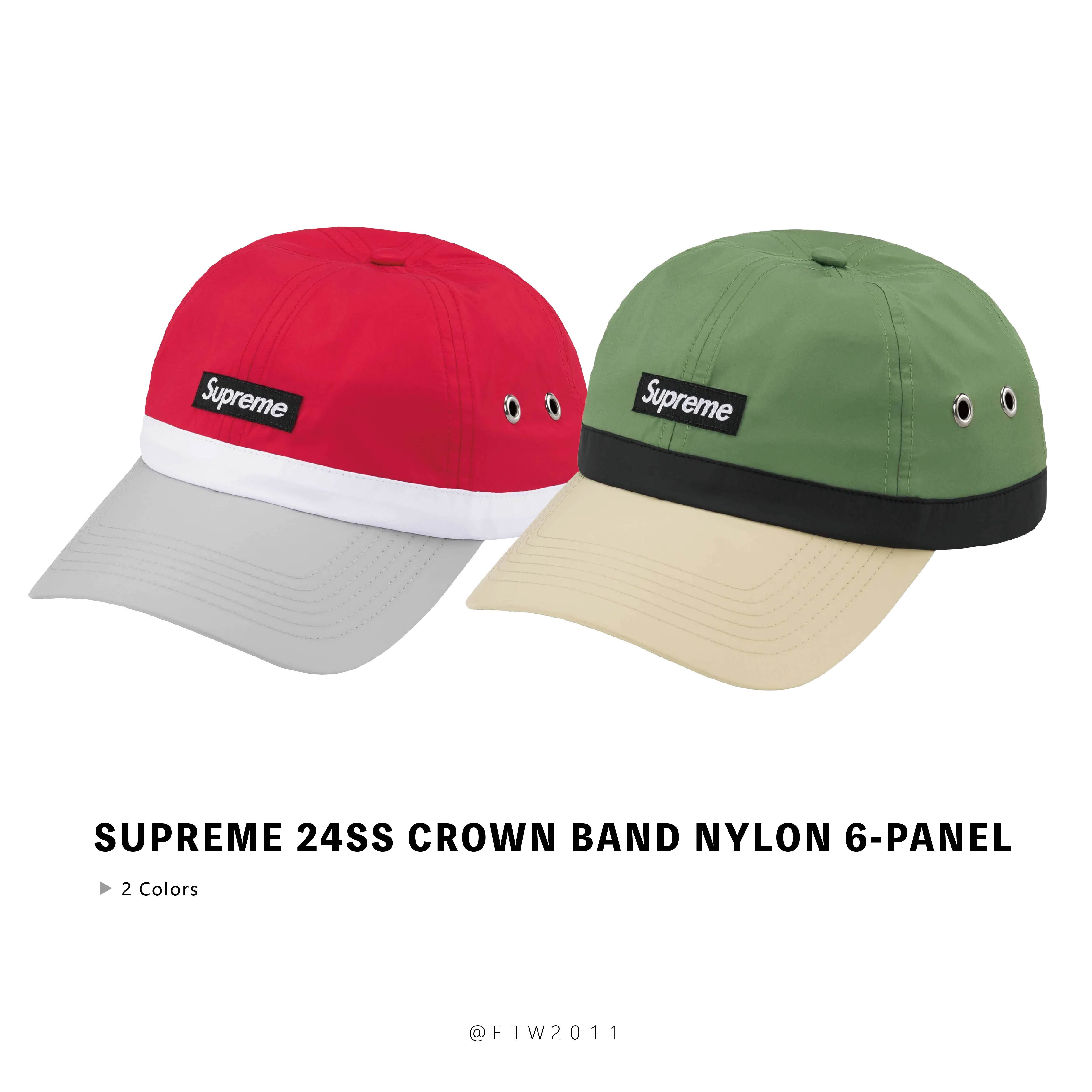 ☆ETW☆【台中店】Supreme 24SS Crown Band Nylon 6-Panel 老帽棒球帽