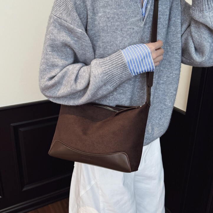 《6538》秋冬時尚麂皮大容量腋下包