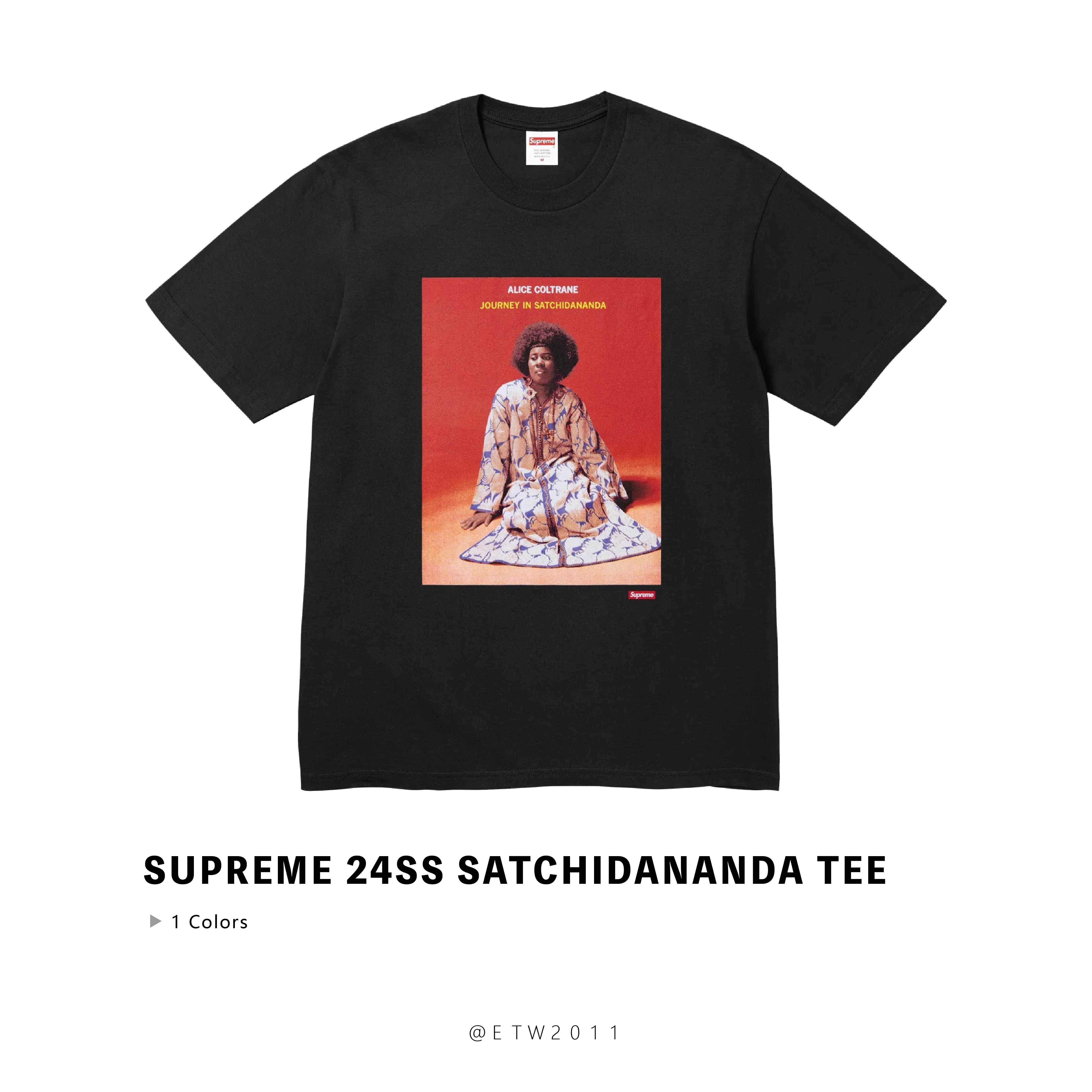 ☆ETW☆【EASY TO WEAR】Supreme 24SS Satchidananda Tee 宗教 哲學 照片 短T 黑色