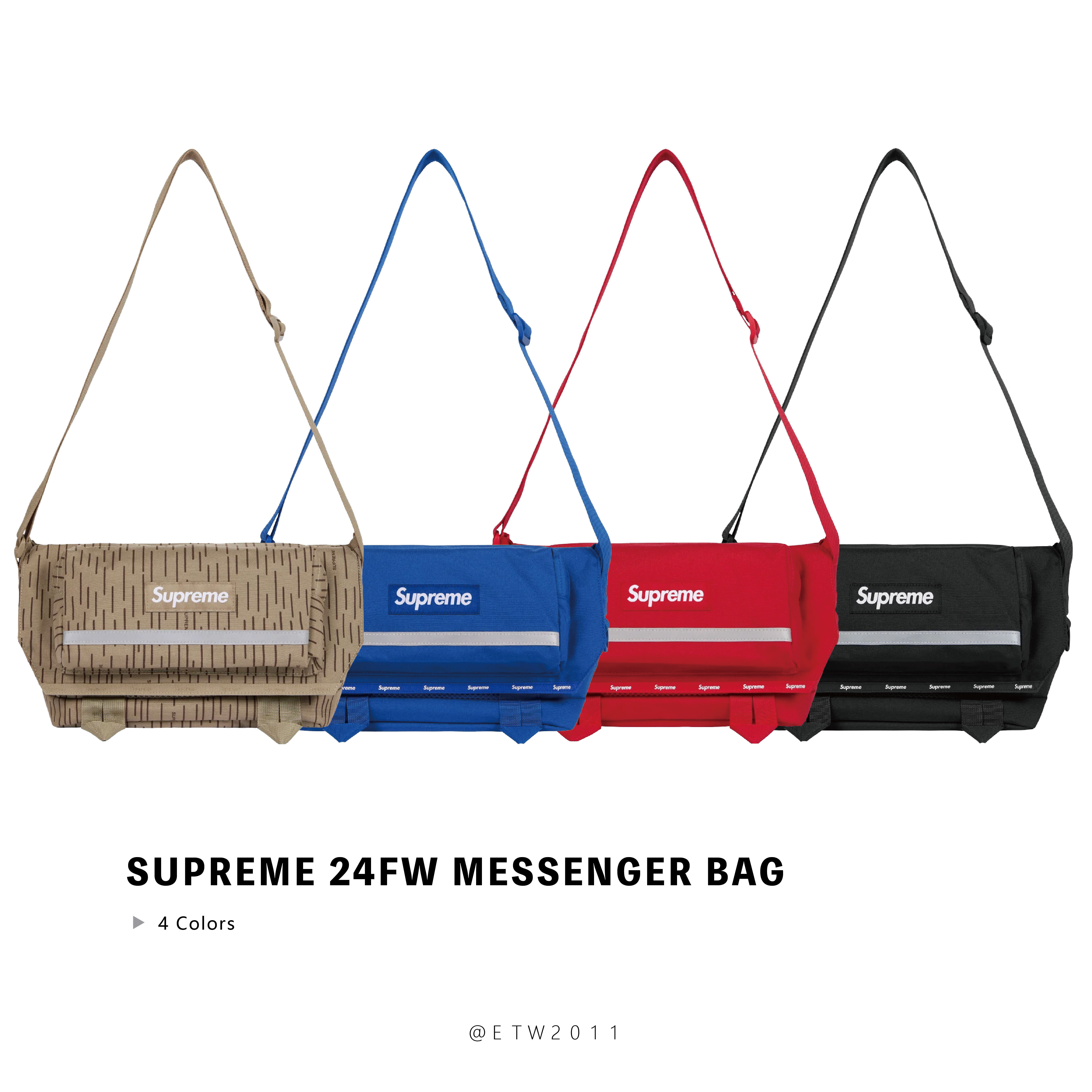 ☆ETW☆【台中店】SUPREME 57TH 24FW Messenger Bag 郵差包側背包反光防水