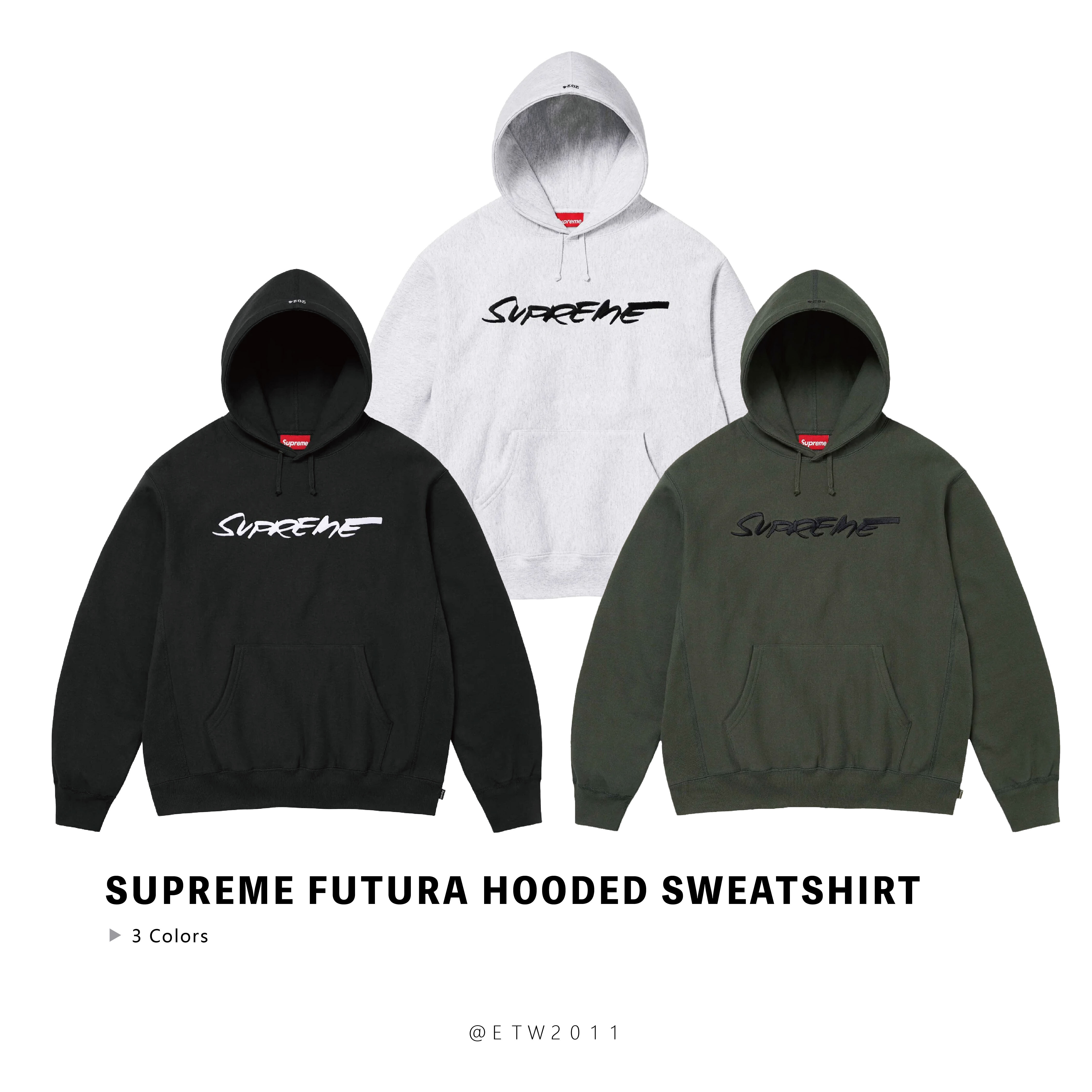 ☆ETW☆【EASY TO WEAR】SUPREME Futura Hooded Sweatshirt 帽T 秋冬 刺繡 藝術家 字體