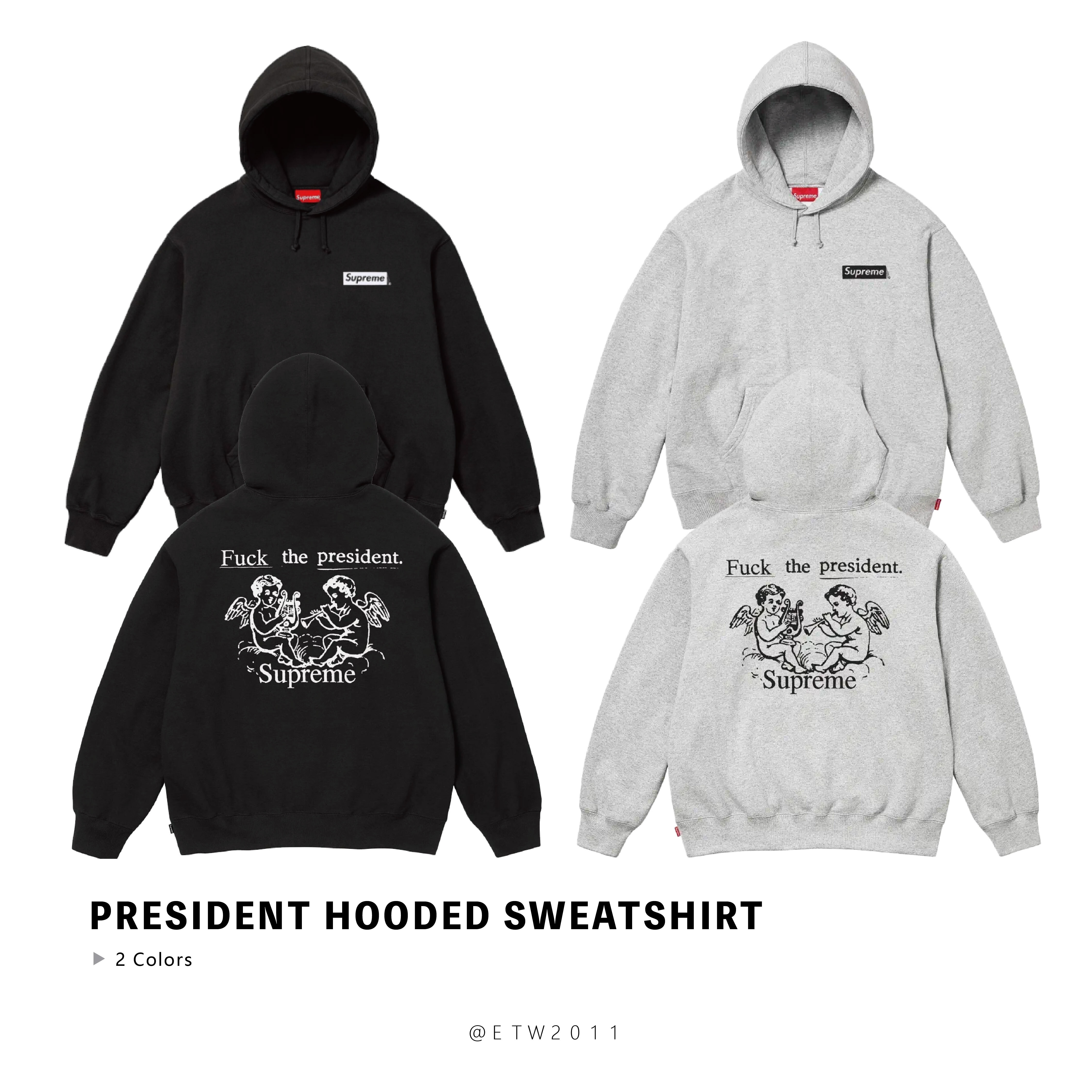 ☆ETW☆【EASY TO WEAR】Supreme 25FW FTP President Hooded Sweatshirt FUCK 天使 總統 帽T 長袖 秋冬 連帽
