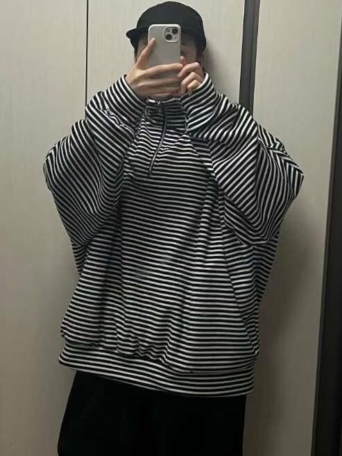 橫間半拉鍊衛衣 T5859