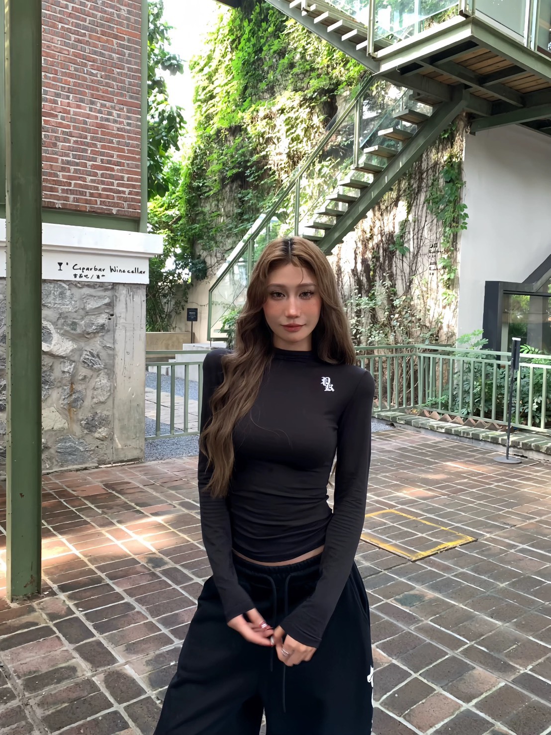 (GOAL)美式復古字母小高領 打底衫 女款 R9163