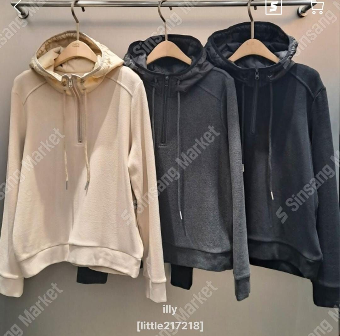 1L5429 運動風拉鏈領連帽衛衣 *特價* (優惠碼同充值購物金不適用)