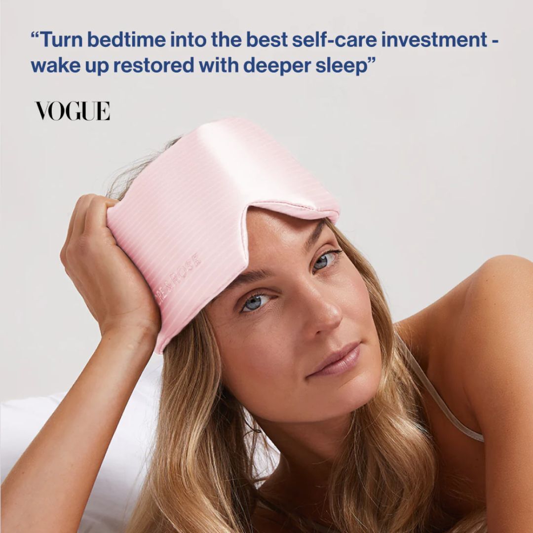 1DR0123-005 [DORE & ROSE] 23 Momme Mulberry Silk Deep Sleep Mask Nº 77 Rosée Matinale #DSM-stripe-77 (D-EU-E)