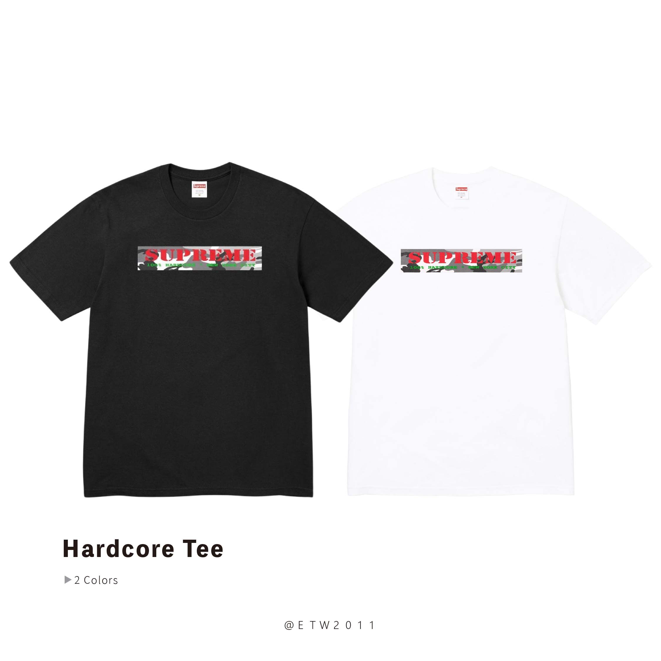 ☆ETW☆【EASY TO WEAR】Supreme 25SS Hardcore Tee 迷彩 Logo 字體 短袖 短T