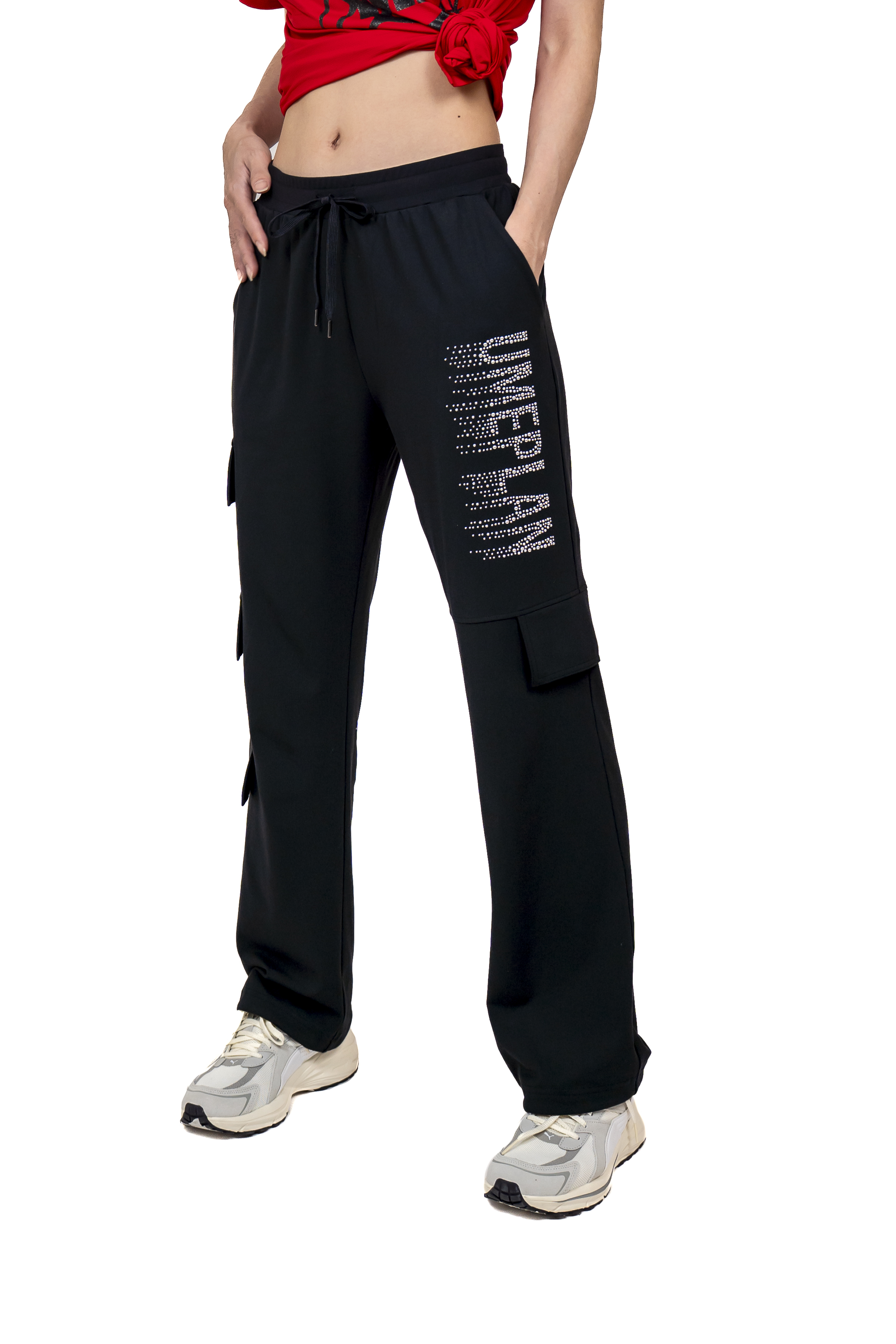 鋁鑽多袋造型直筒褲