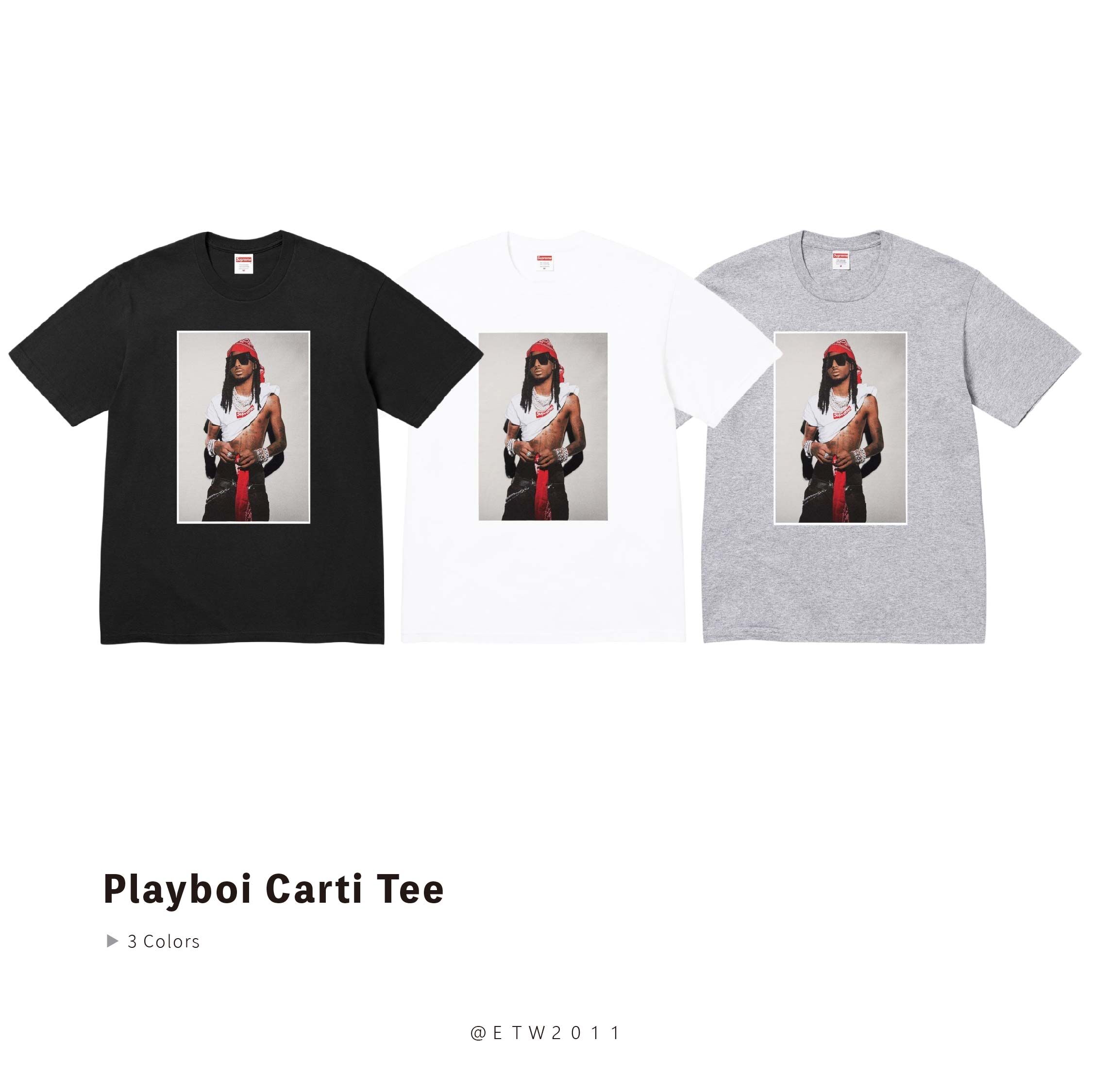 ☆ETW☆【EASY TO WEAR】Supreme 25FW Playboi Carti Tee 玩少 卡蒂 Opium 相片 人物 短T