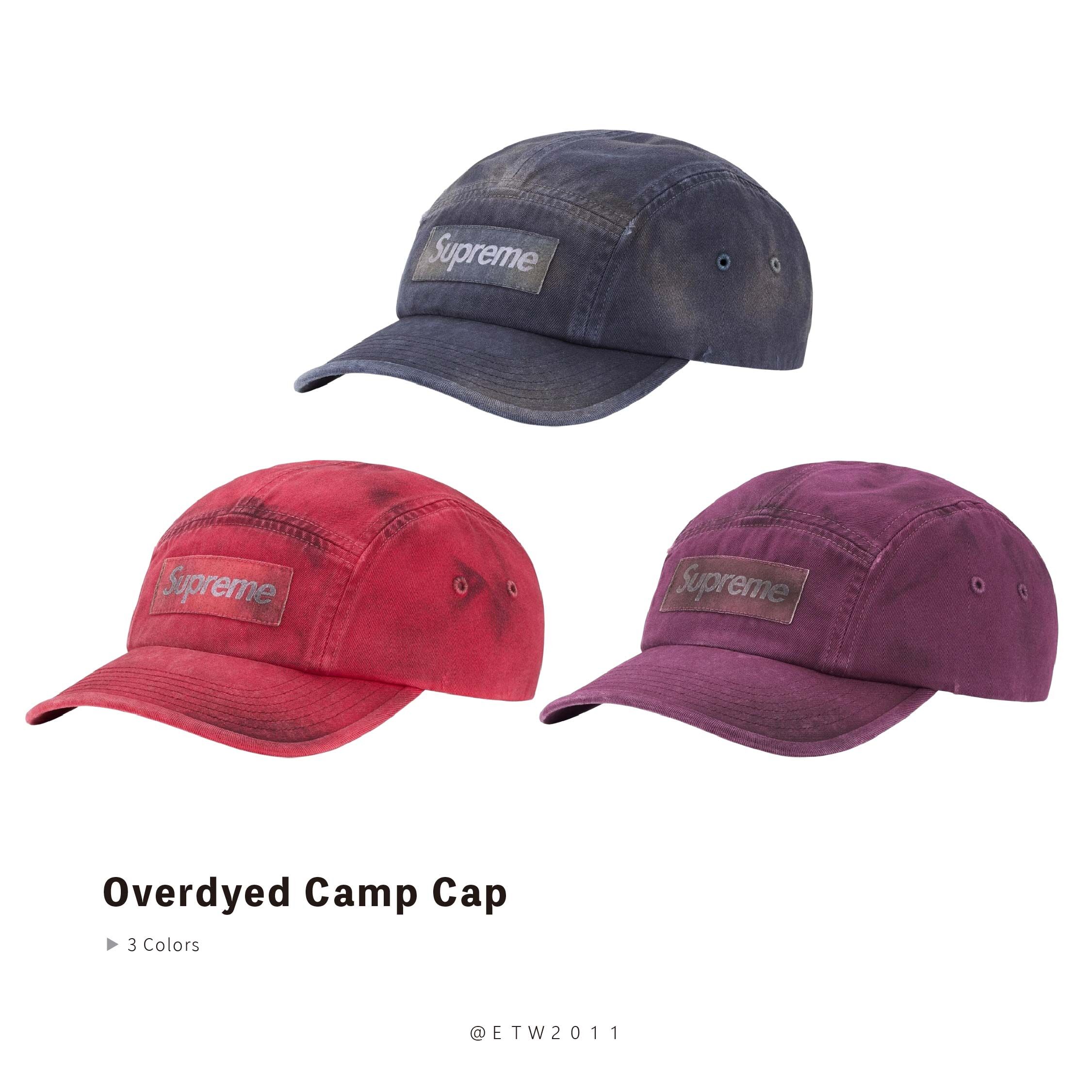 ☆ETW☆【EASY TO WEAR】Supreme 25FW Overdyed Camp Cap 做舊 仿舊 老帽 五分帽