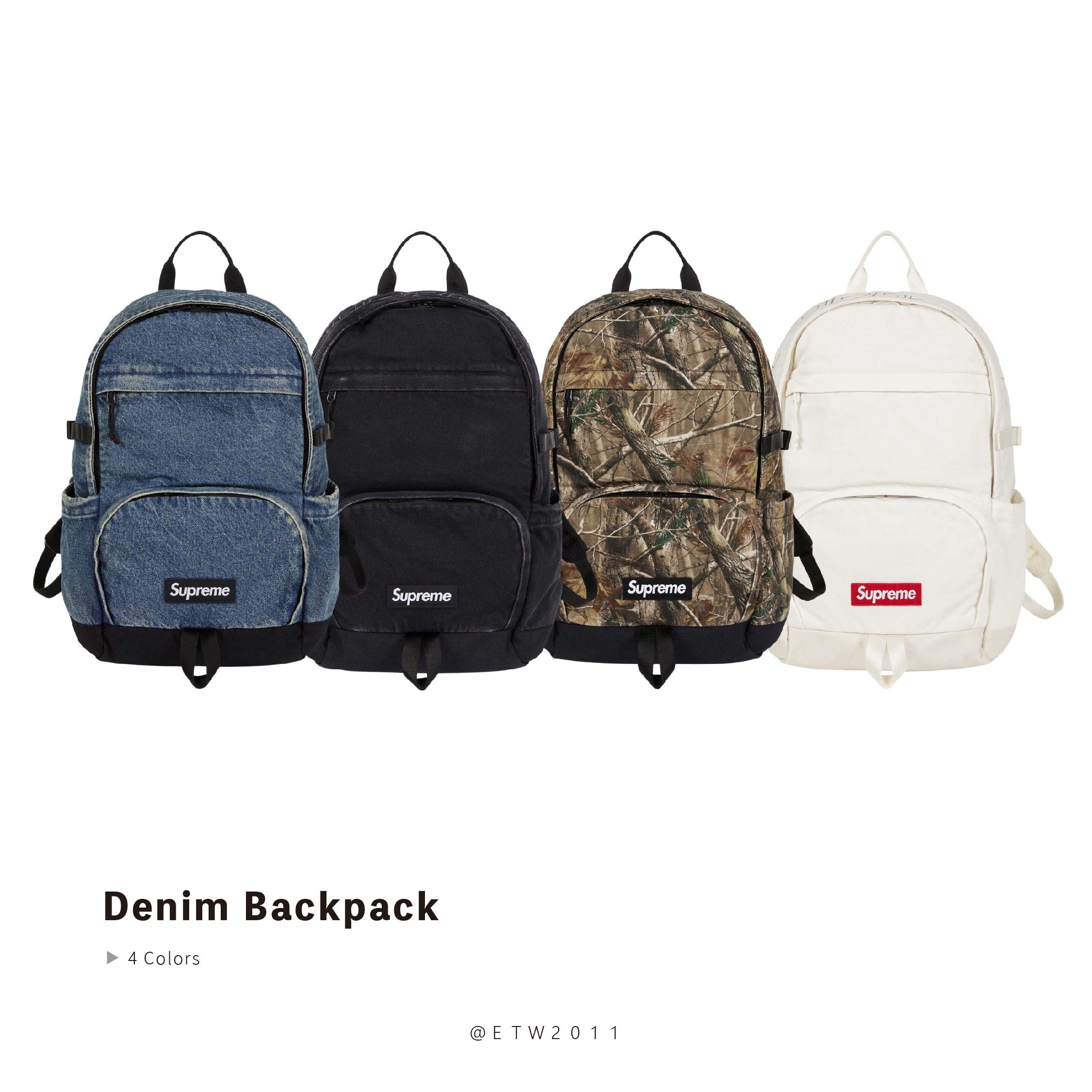 ☆ETW☆【EASY TO WEAR】Supreme 25fw Denim Backpack 後背包 背包 單寧 反光