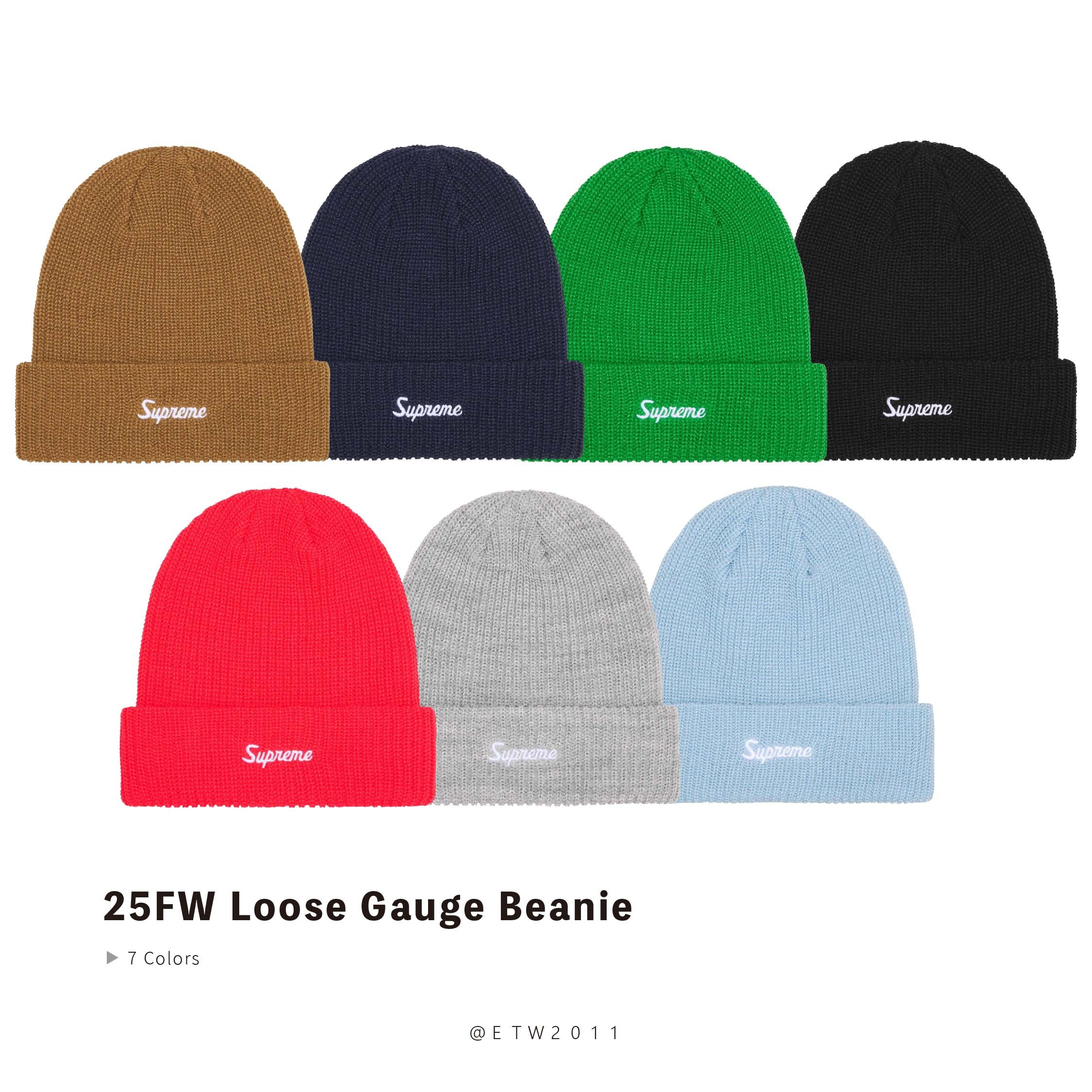 ☆ETW☆【EASY TO WEAR】SUPREME 25FW Loose Gauge Beanie 毛帽 刺繡 字體