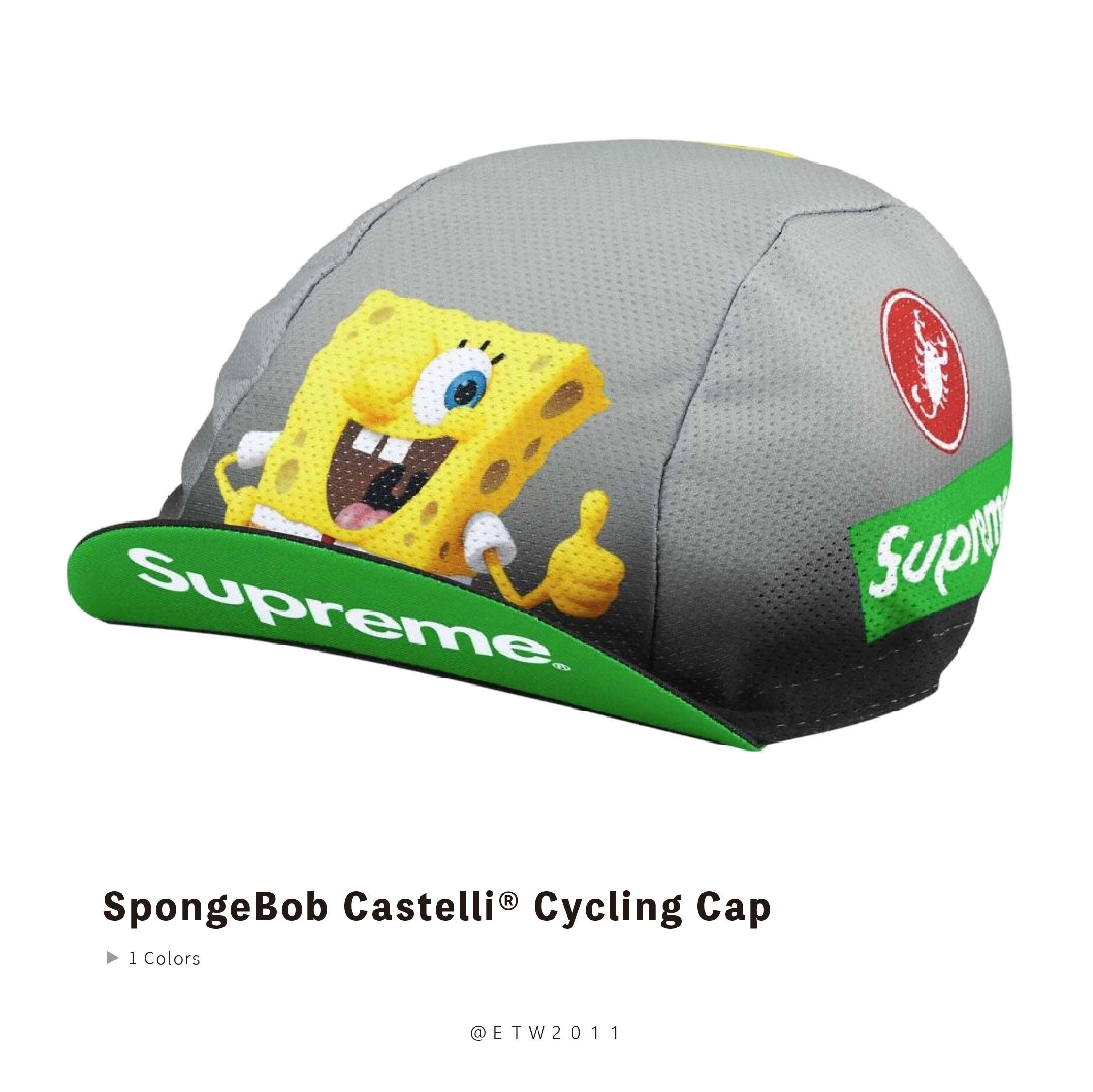 ☆ETW☆【EASY TO WEAR】Supreme 25SS SPONGEBOB CASTELLI CYCLING CAP 海綿寶寶 聯名 單車帽