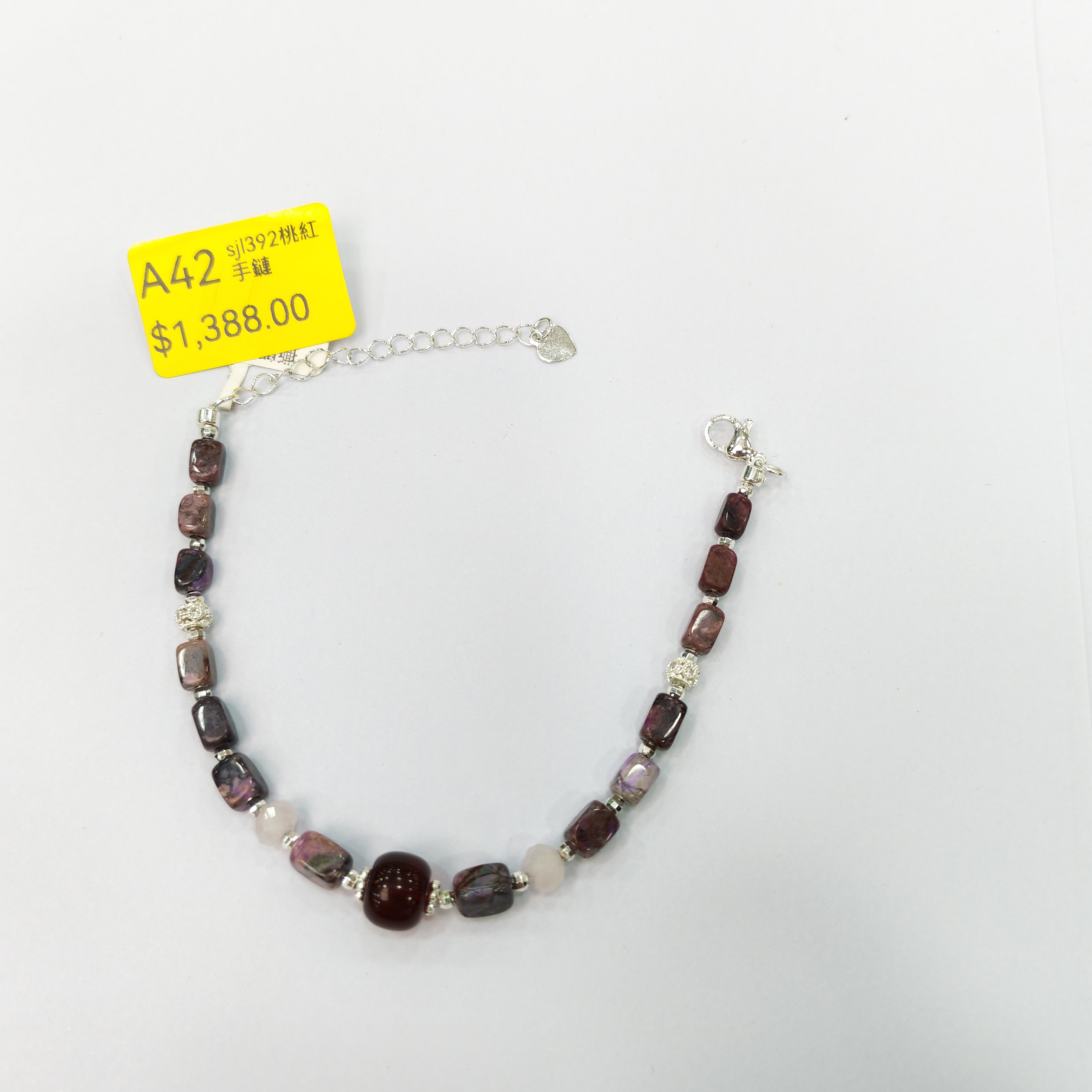 0120GZ42-舒俱來SU-sjl392桃紅手鏈（A42）