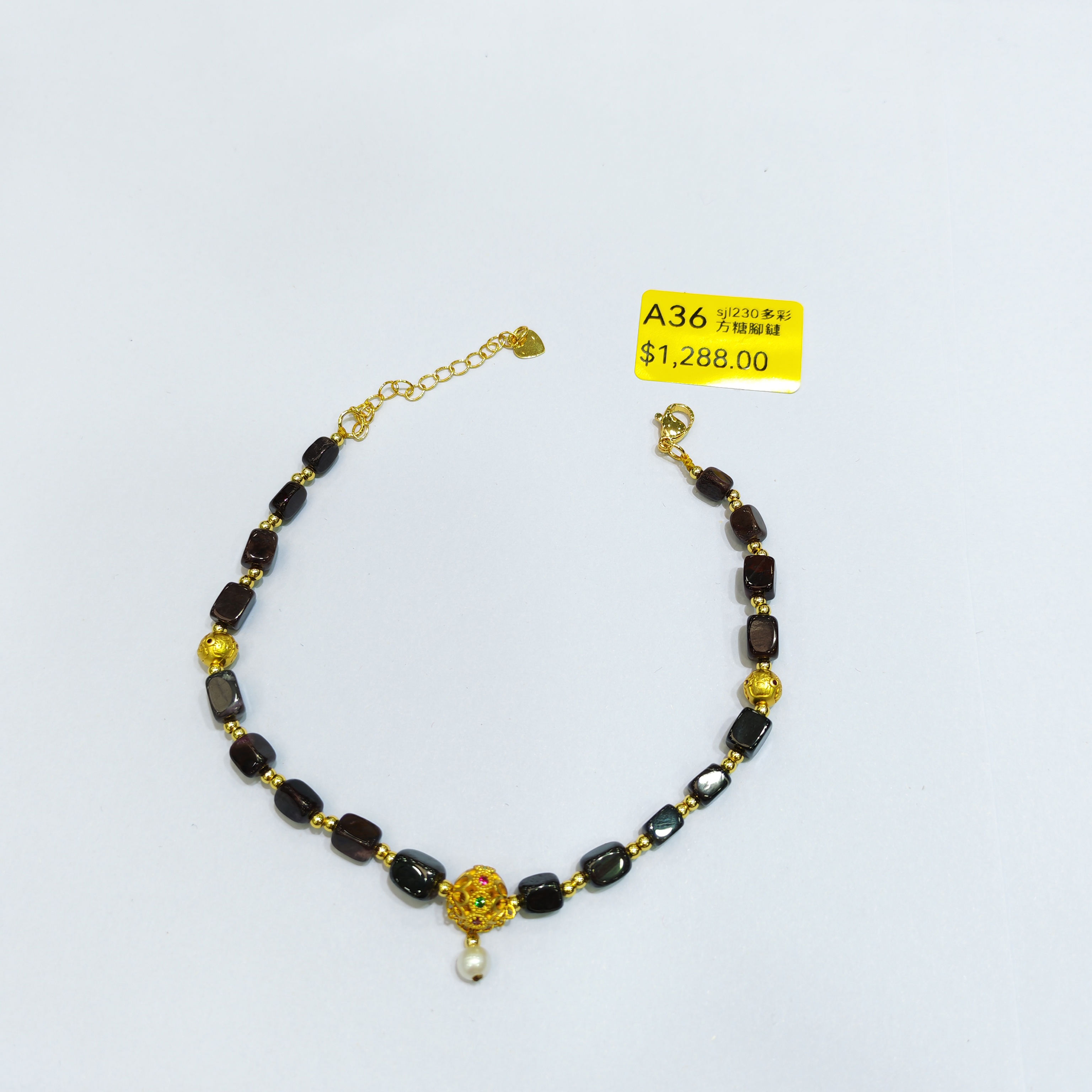 0120GZ36-舒俱來SU-sjl230多彩方糖腳鏈（A36）