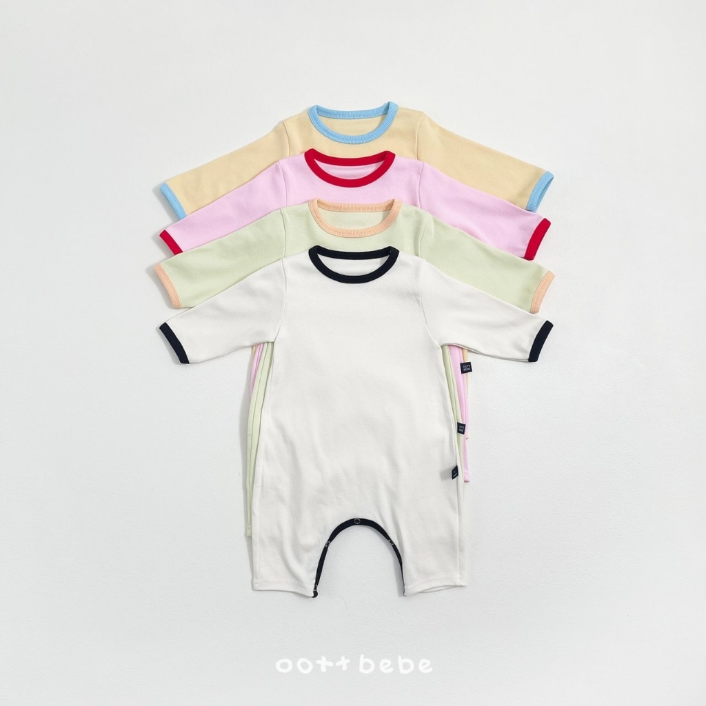 韓國🇰🇷OOTTBEBE 撞色邊連身衣+兔子帽套裝(BEBES-M)