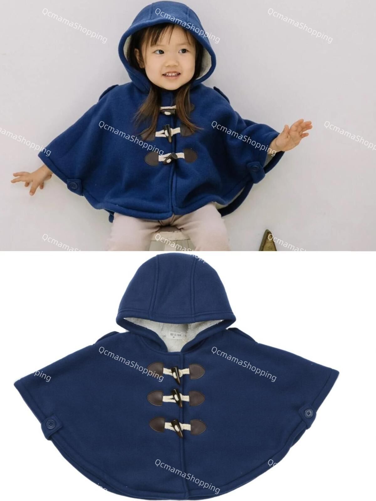 (現貨) JP 日本直送 暖笠笠牛角斗篷外套 (Size 95)