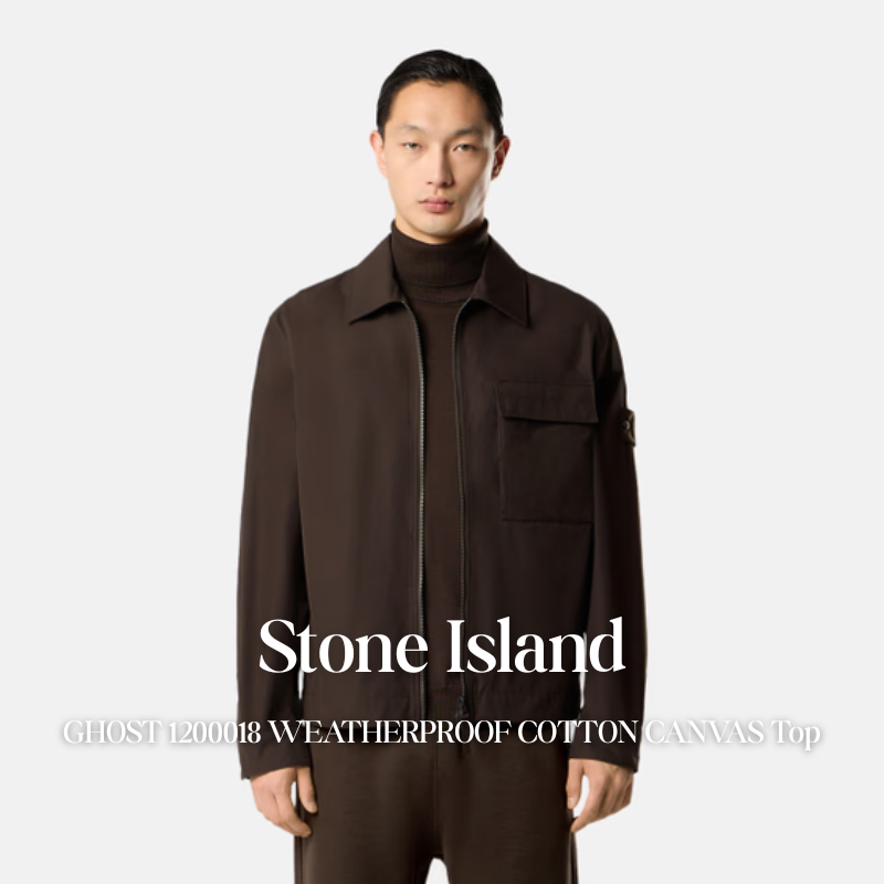 【代購】STONE ISLAND GHOST 1200018 防潑水棉質帆布機能上衣