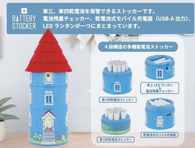 JP Moomin屋造型多功能電池儲存盒 2452 TK260120