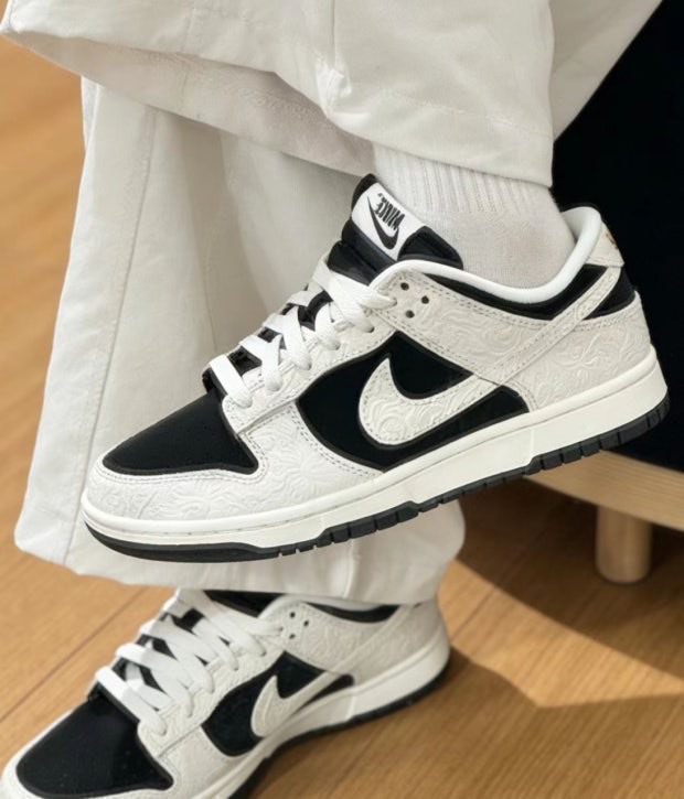 【Luxury】Nike DUNK 黑白 熊貓 新年限定 女款 奶油浮雕 IF3944-001