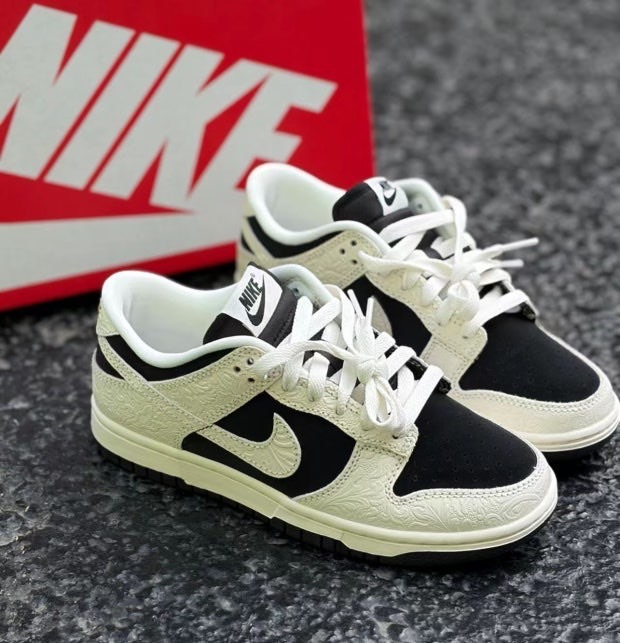 【Luxury】Nike DUNK 黑白 熊貓 新年限定 女款 奶油浮雕 IF3944-001