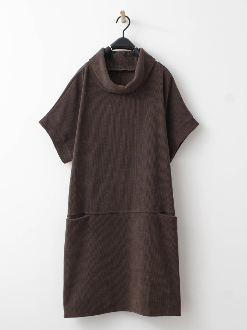 翻領條絨上衣加絨針織上衣繡花純棉寬褲組合