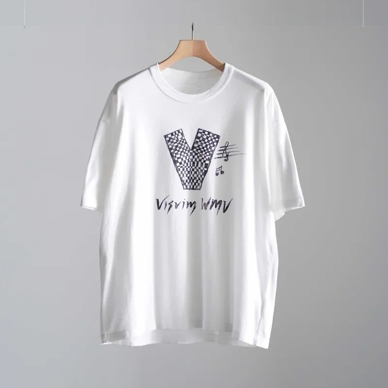 LAST PCS: VISVIM JUMBO TEE S/S V CRASH - WHITE SIZE 5 PRE ORDER ITEM (預訂中)