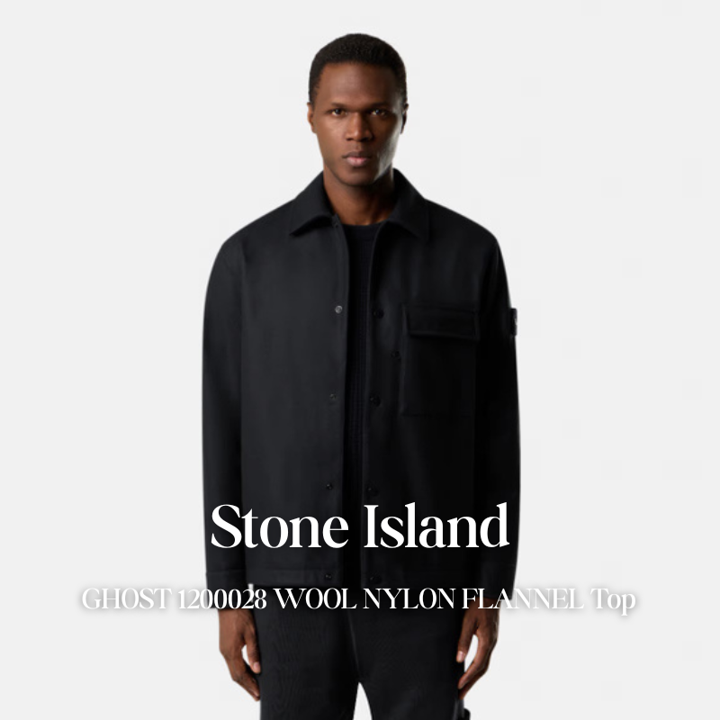 【代購】STONE ISLAND GHOST 1200028 羊毛尼龍法蘭絨上衣