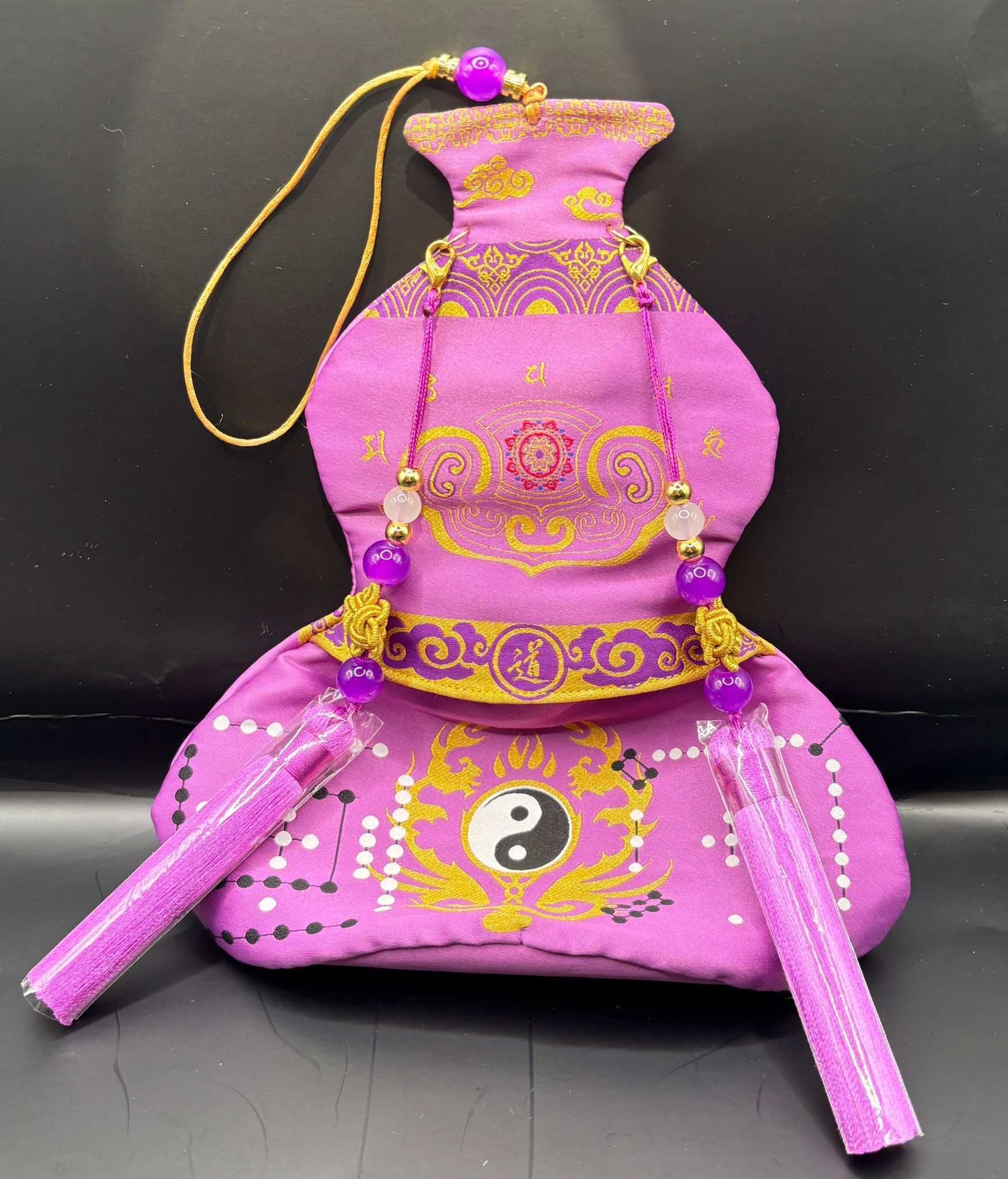 NC260119-H132-葫蘆乾坤袋-2-葫蘆乾坤袋(送過膠去病符+過膠招財符)(需留中文全名，已包開光，會提供開光視頻，3月頭到貨只限尖沙咀門店自取）