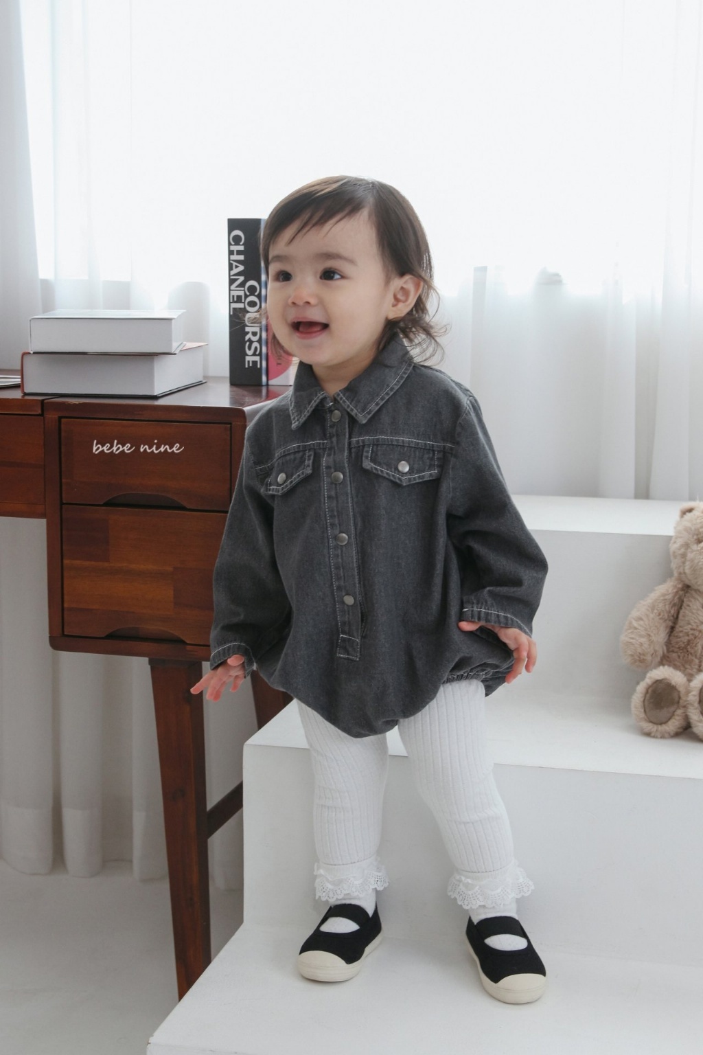 正韓春bebenine 個性牛仔包屁衣