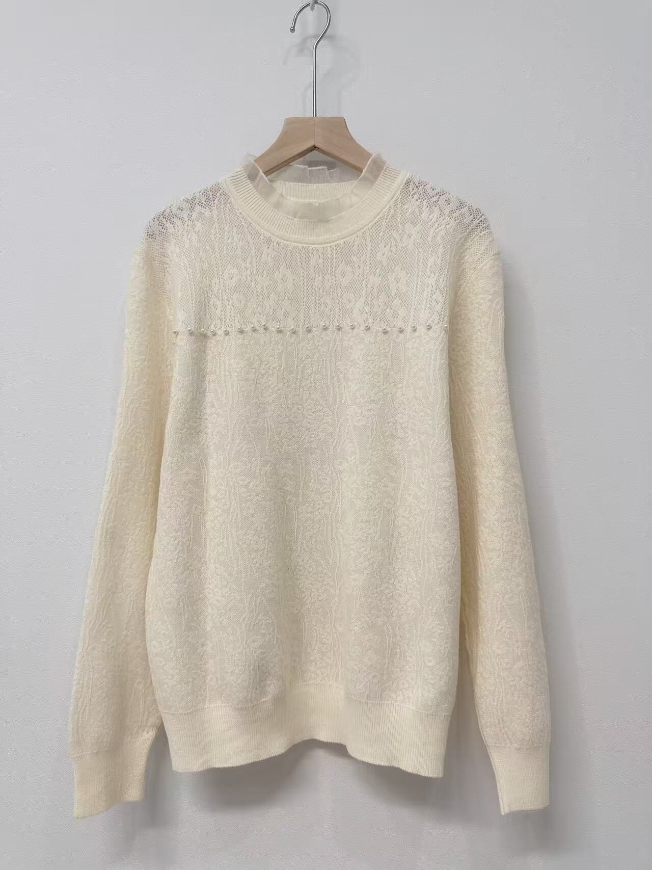 LU5434 拼接透紗上衣 *特價* (優惠碼同充值購物金不適用)