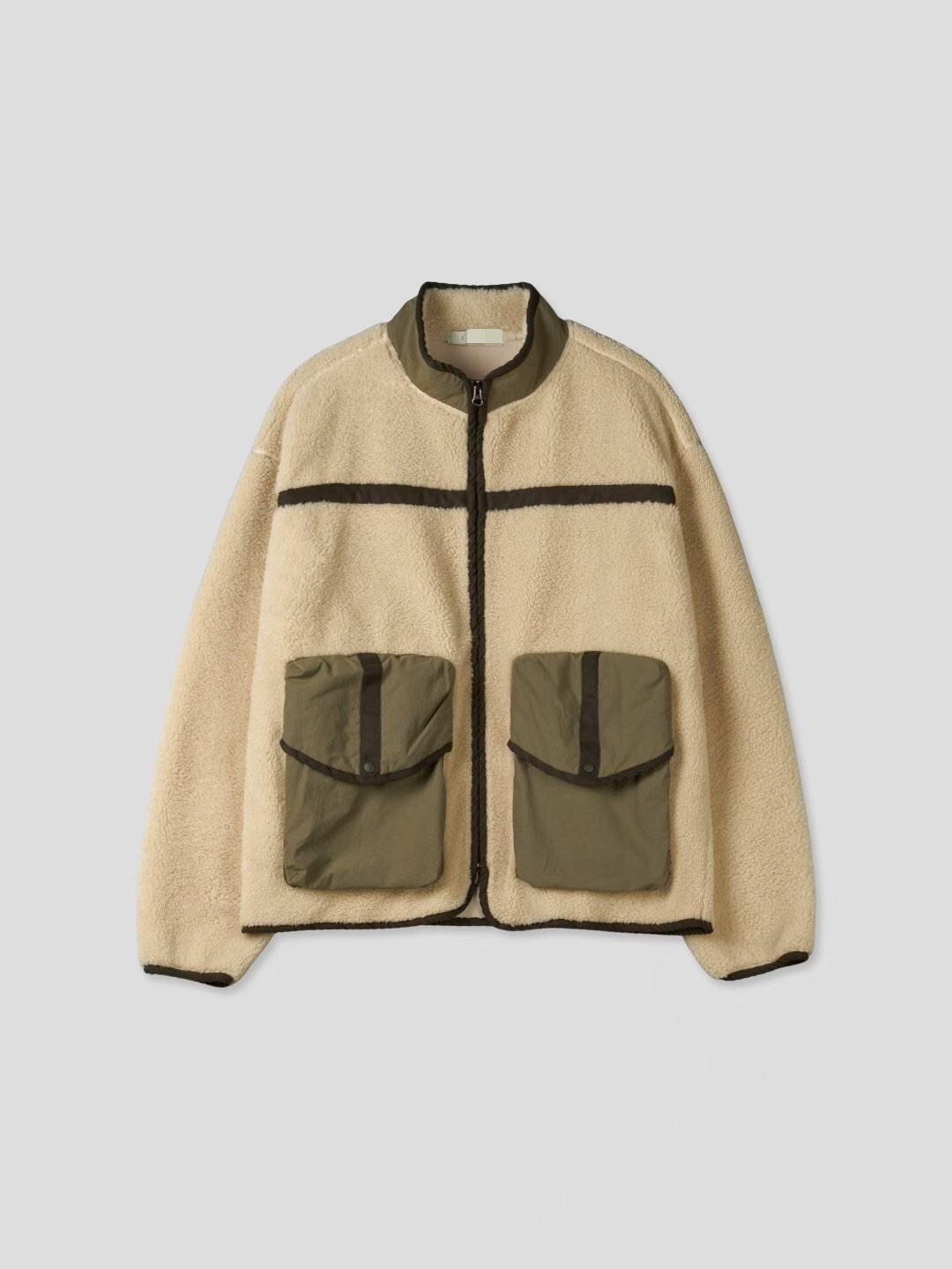 雙口帶毛呢夾克