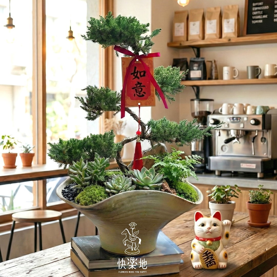 步步登高 I 松柏塑態盆景 GF260898