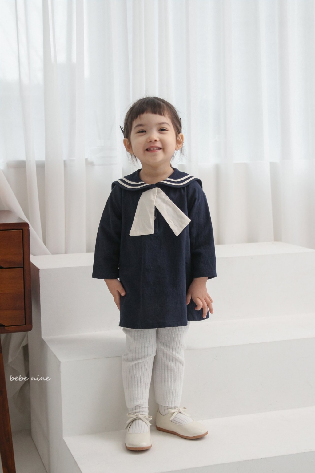 正韓春bebenine  兩色海軍領洋裝