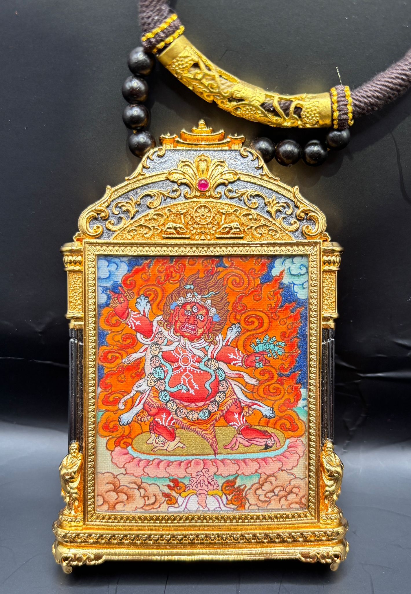 NC260119-H133-E110-1-怒目蓮師唐卡吊墜(需留中文全名+全家姓名，已包開光，會提供開光視頻，3月頭到貨只限尖沙咀門店自取）