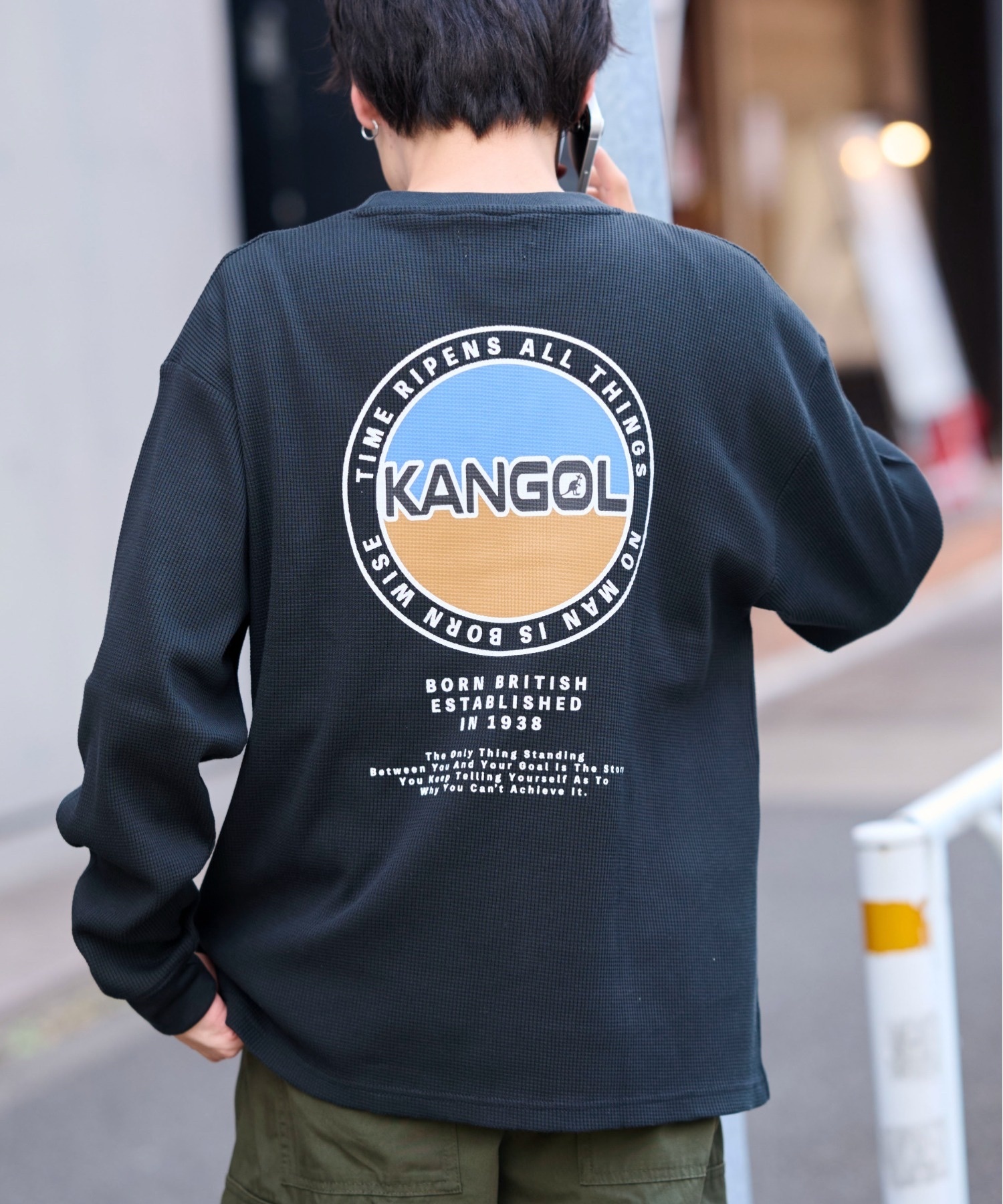 KANGOL / Waffle Long T-Shirt