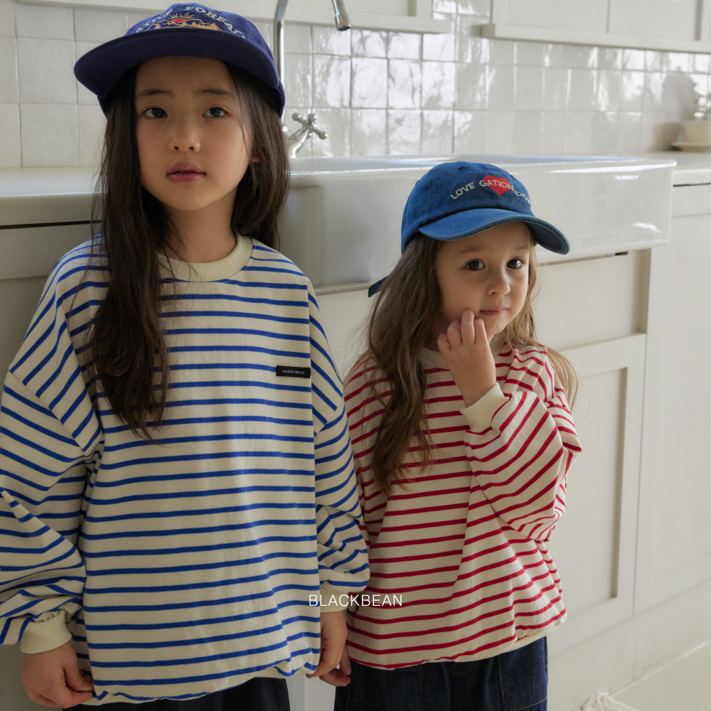 90-120 無印感橫紋大學T 3色