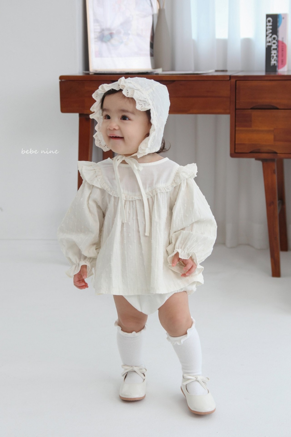 正韓春bebenine 溫柔縮袖包屁衣