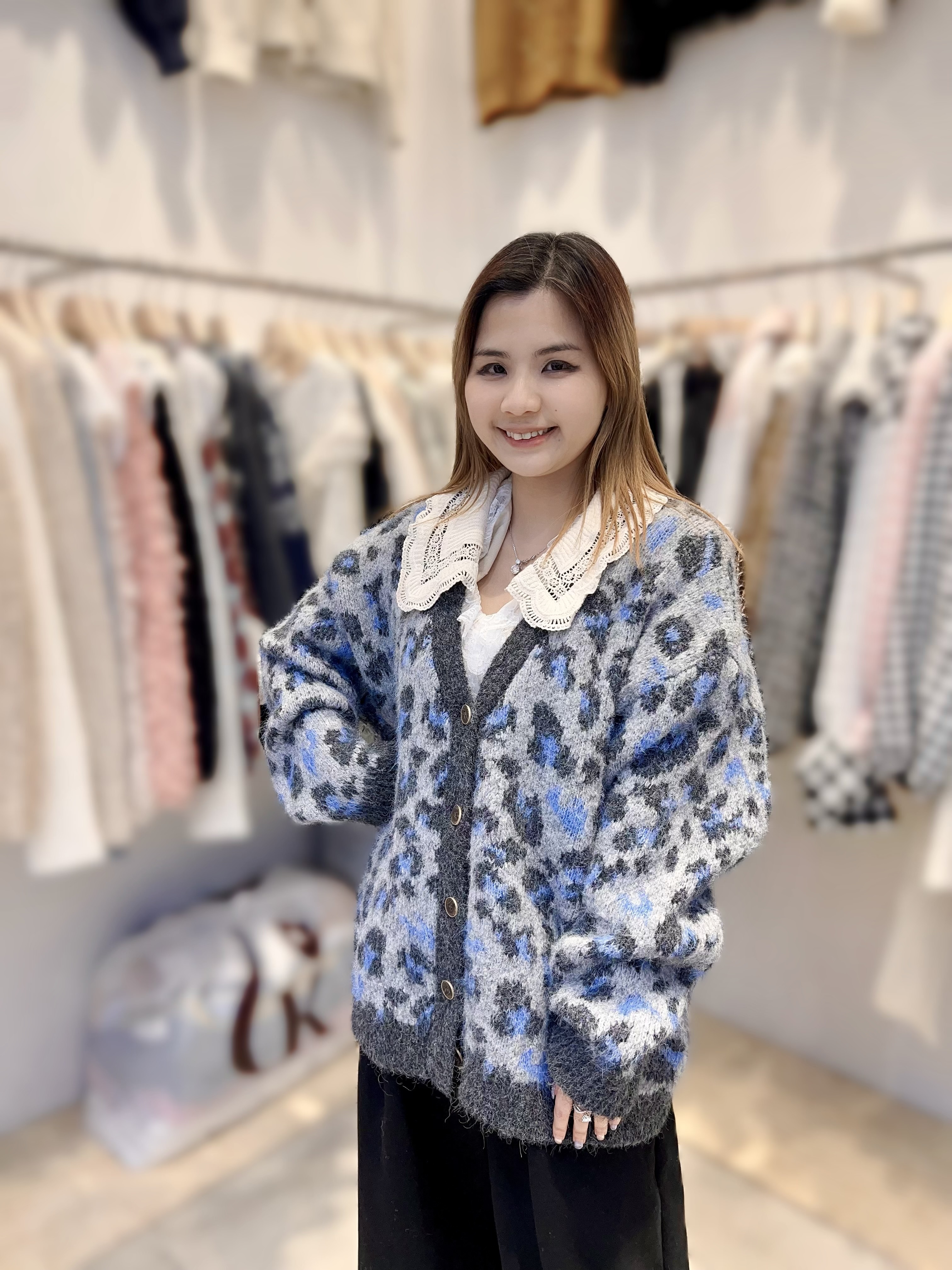 AE02  豹紋 胸46 長26 $509 (一口價) 5%羊毛