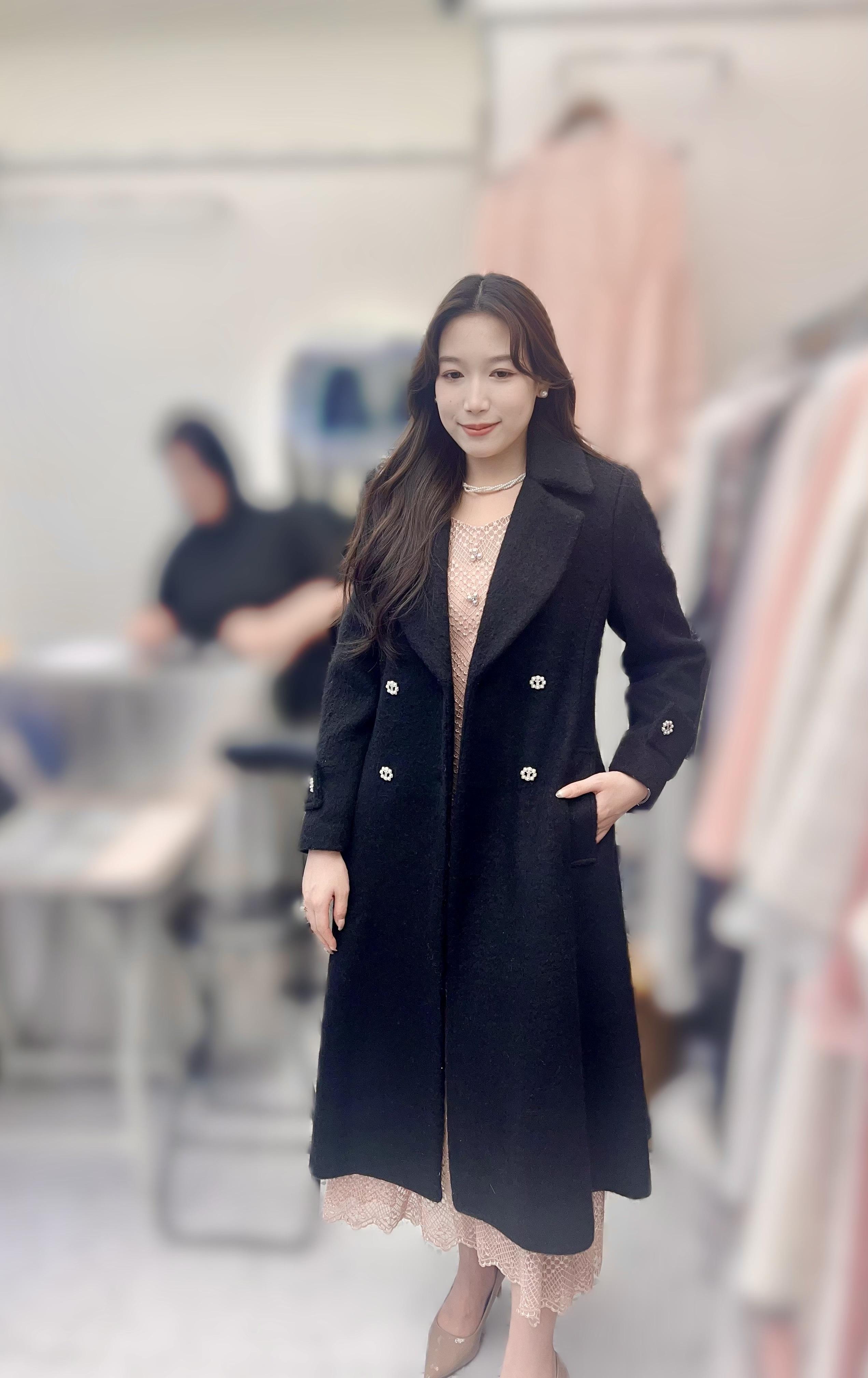 CT13 貴氣長褸 羊毛65%  S:胸37 腰33 HIP50 長43.5 / M:胸39 腰35 HIP52 長44.5 $1499 (一口價) 校長同款❤️人氣NO:3🥉