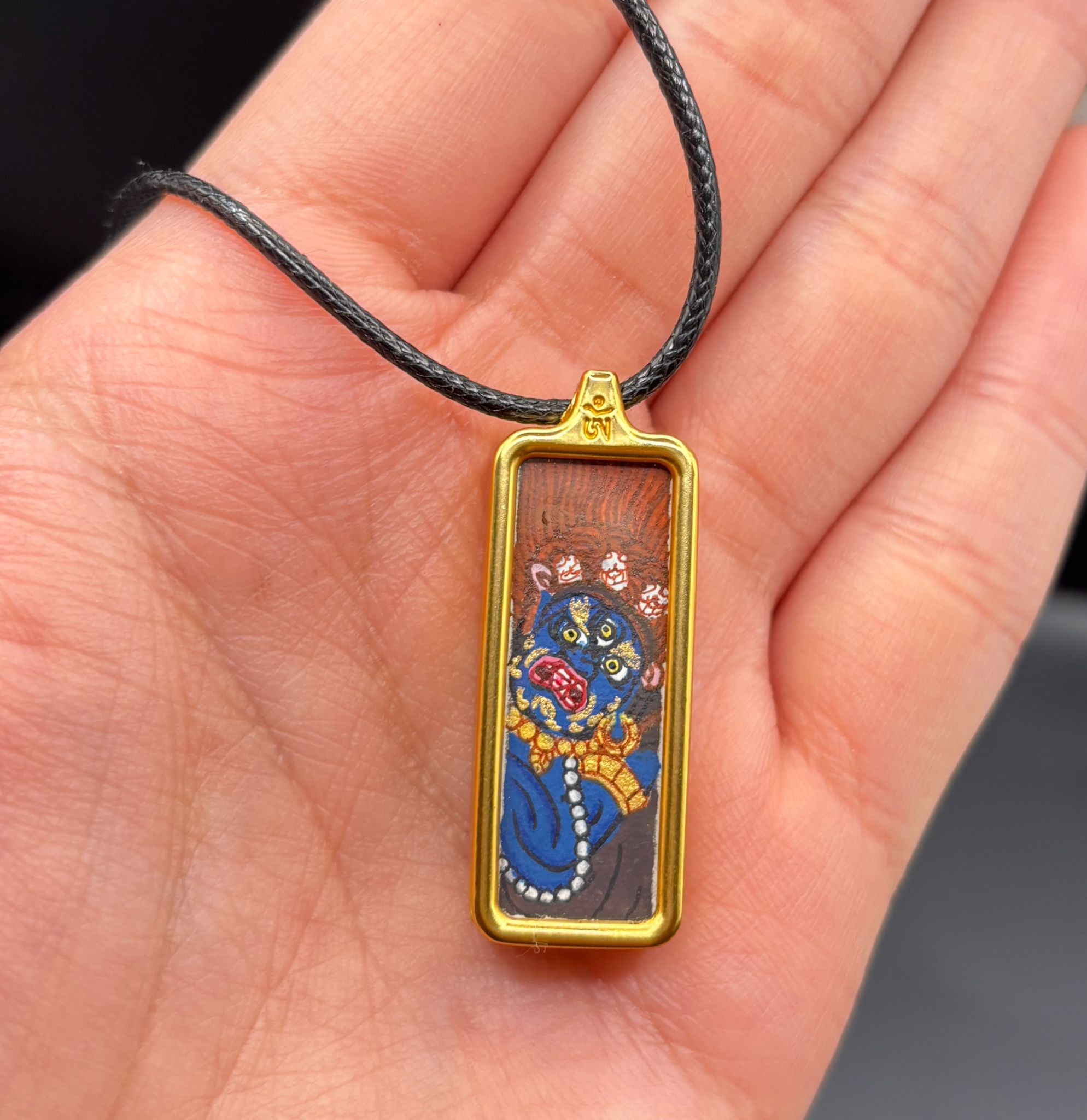 NC260119-H139-E125s-大黑天唐卡頸鏈(需留中文全名，已包開光，會提供開光視頻，3月頭到貨只限尖沙咀門店自取）