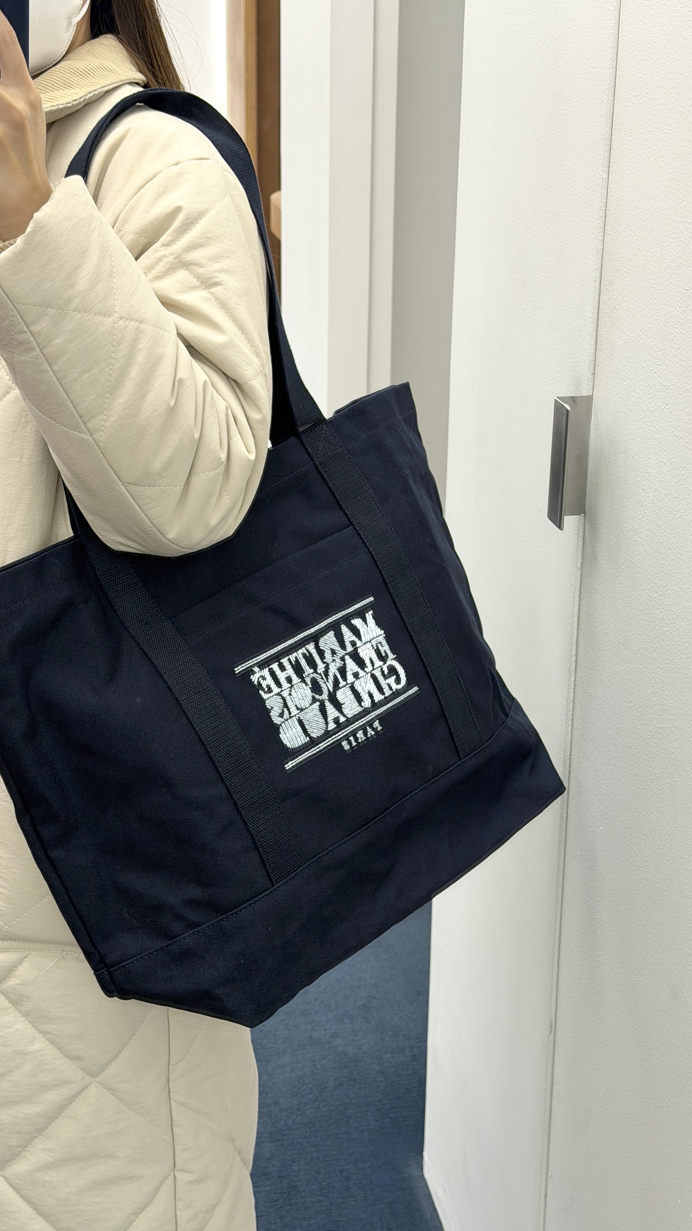 <韓國代購> MARITHE FRANCOIS GIRBAUD EMBROIDERED SHOPPER BAG