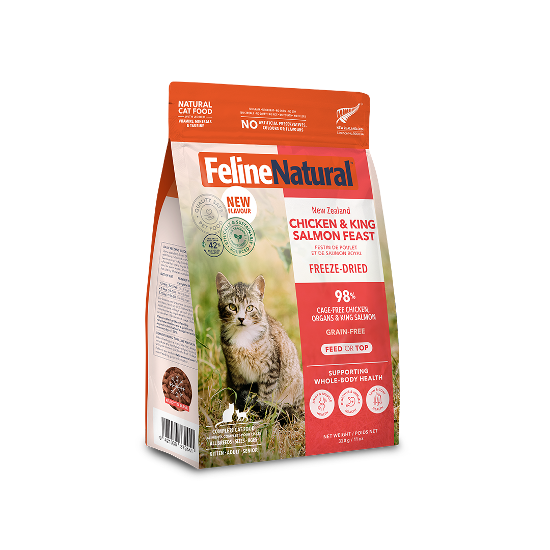 K9 Feline Natural - 凍乾脫水糧 雞肉三文魚盛宴 Freeze Dried Chicken & King Salmon Feast 320g
