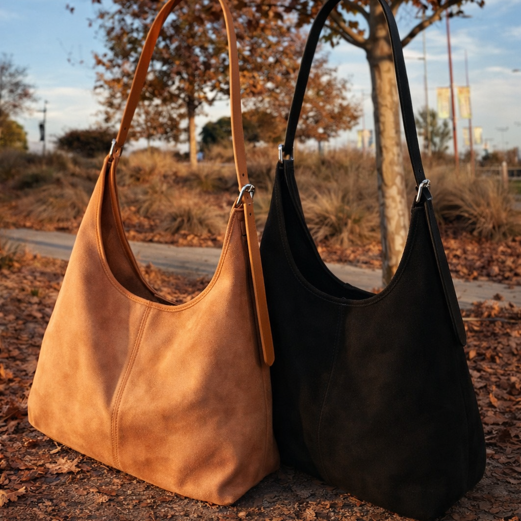 麂皮復古絨面托特包👝(2色)