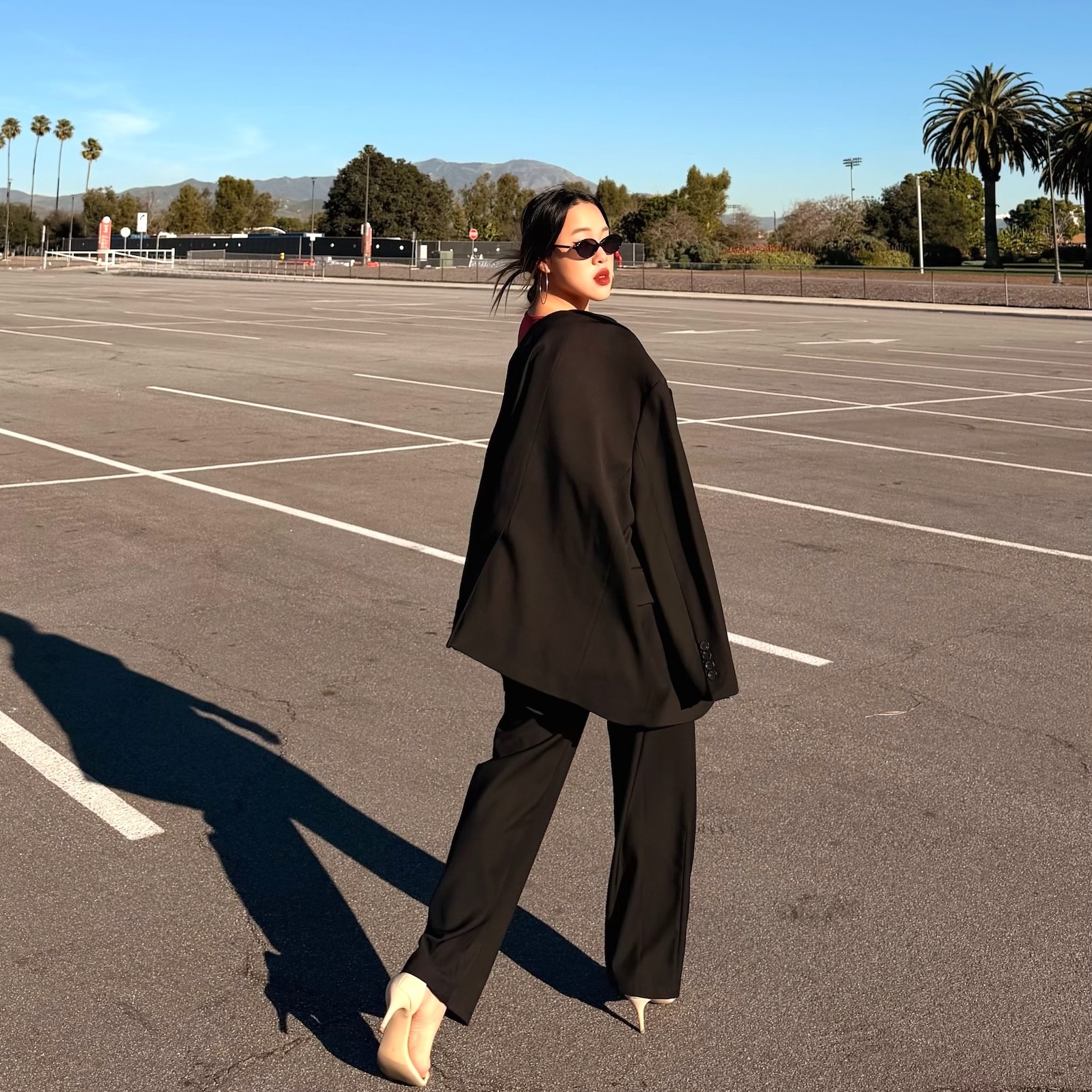 時髦街頭感🖤美式寬鬆西裝套裝