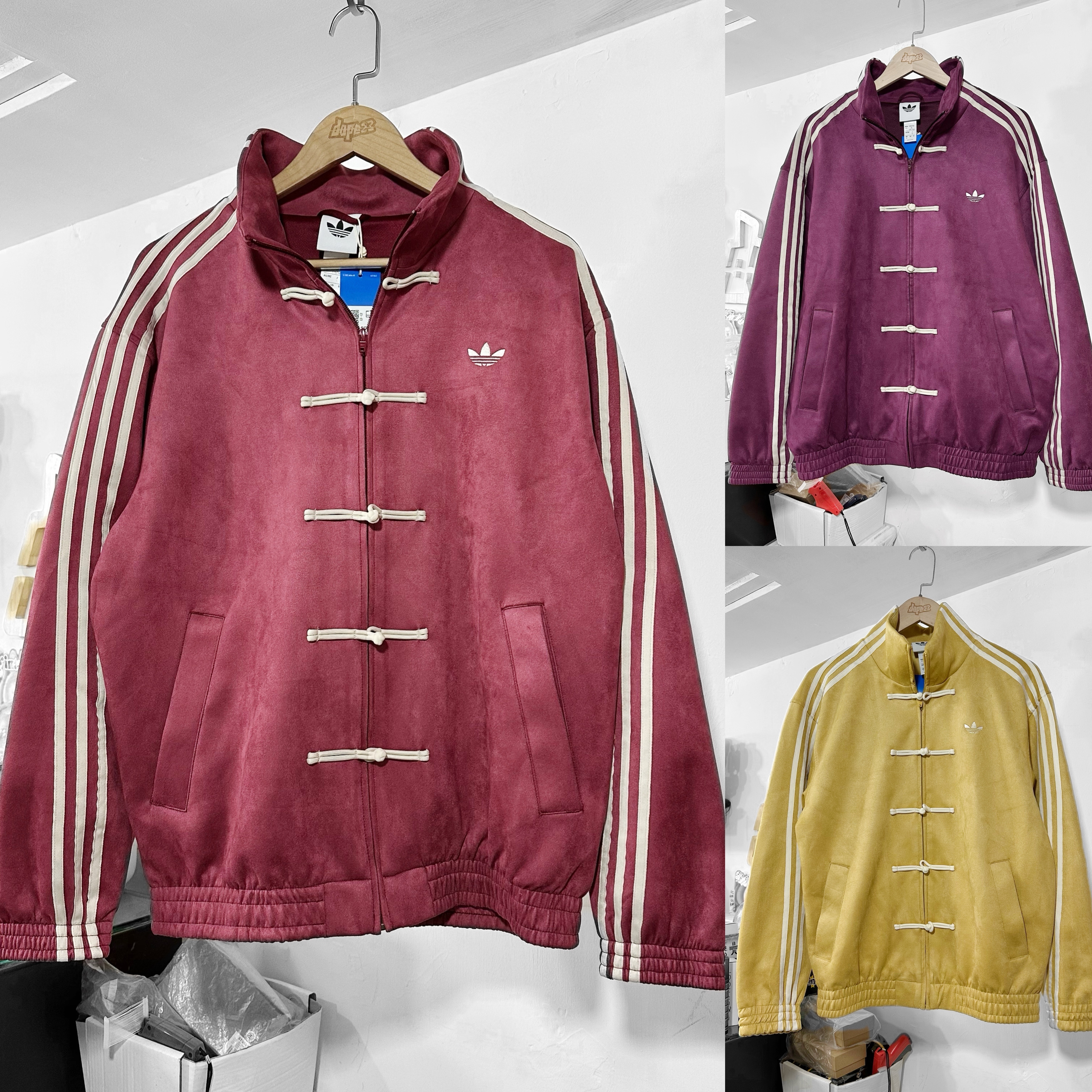 ADIDAS Originals CTT 3.1 Soft  Jacket 立領中國風 紫色/黃色/紅色